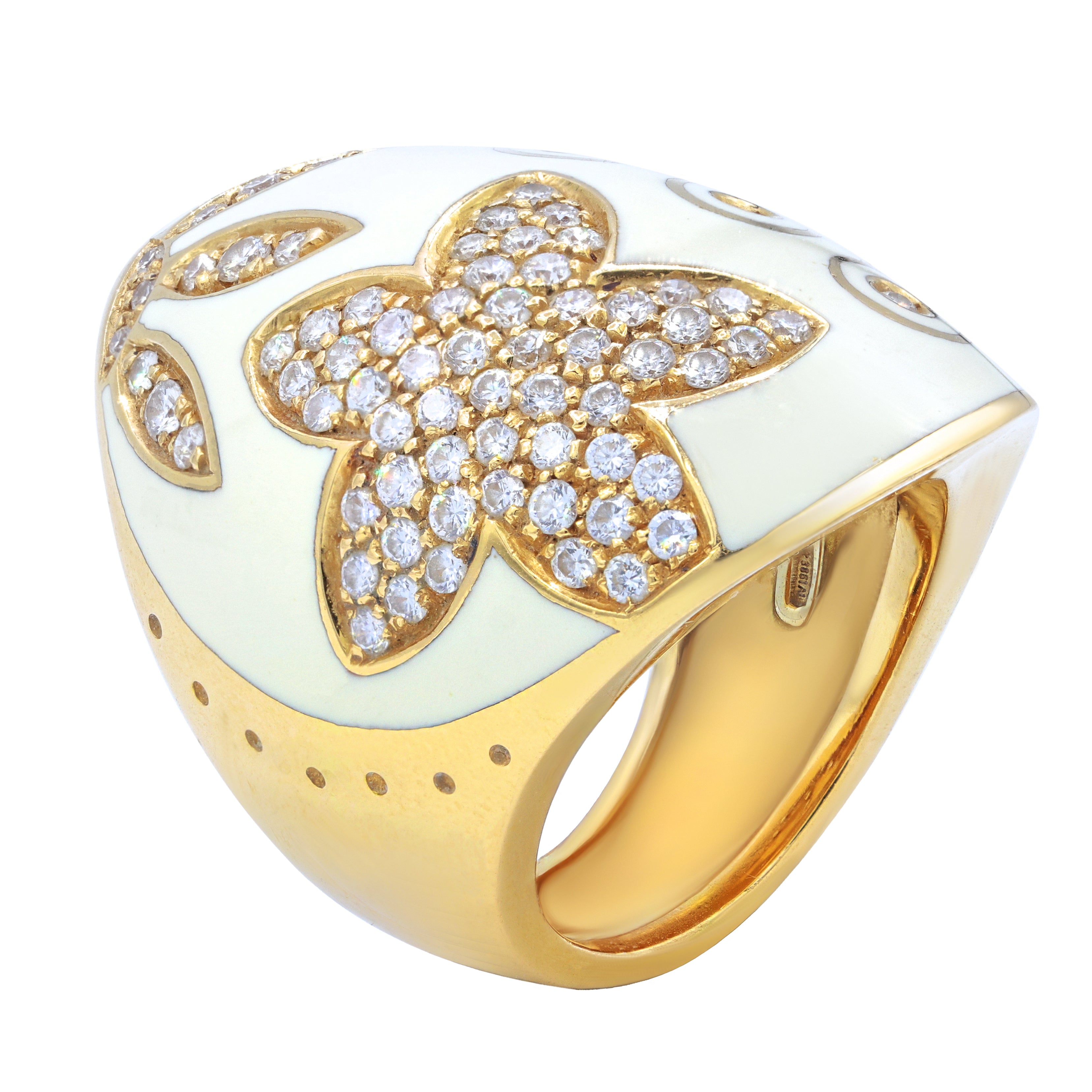 White Enamel Ring
