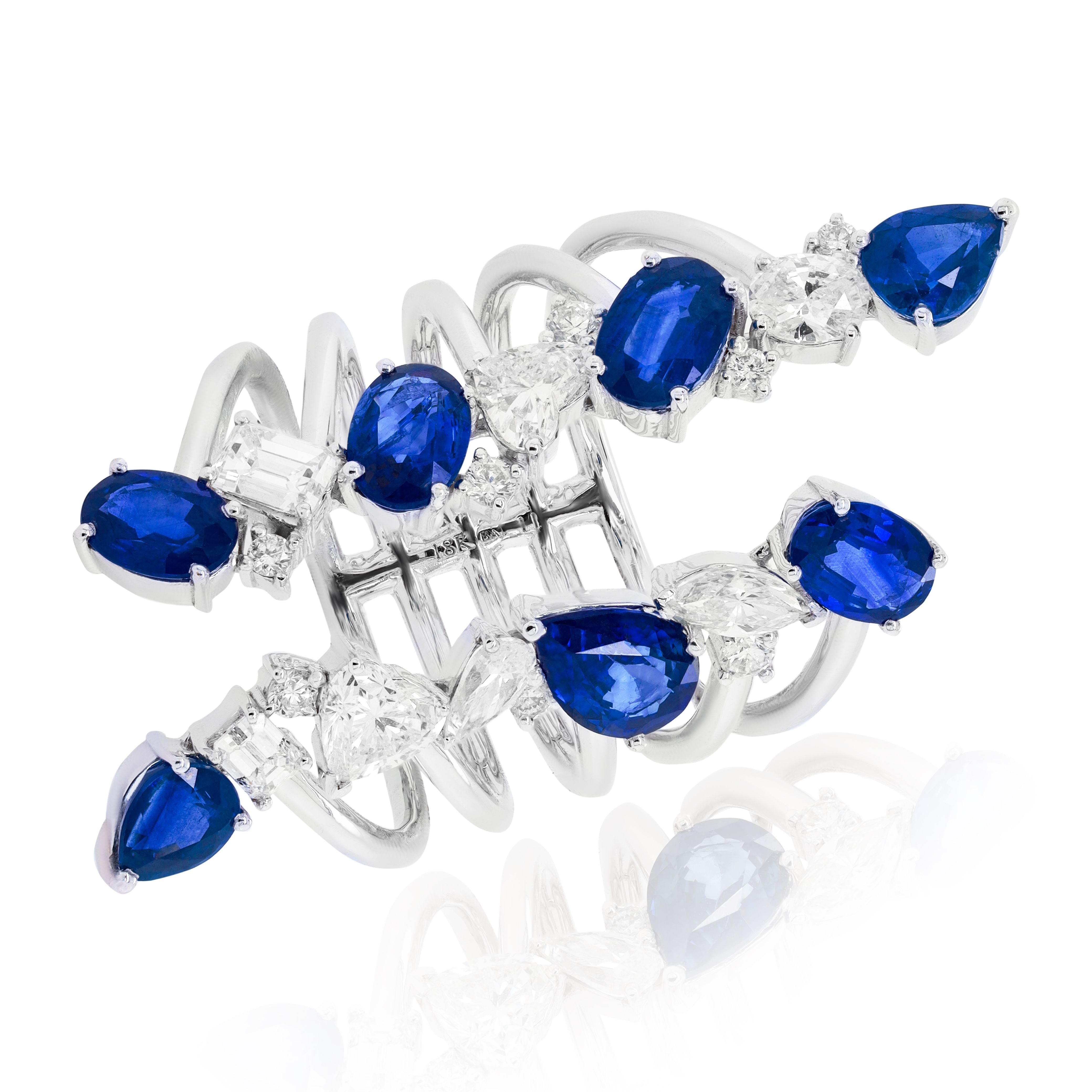 Blue Sapphire Diamond Fashion Ring