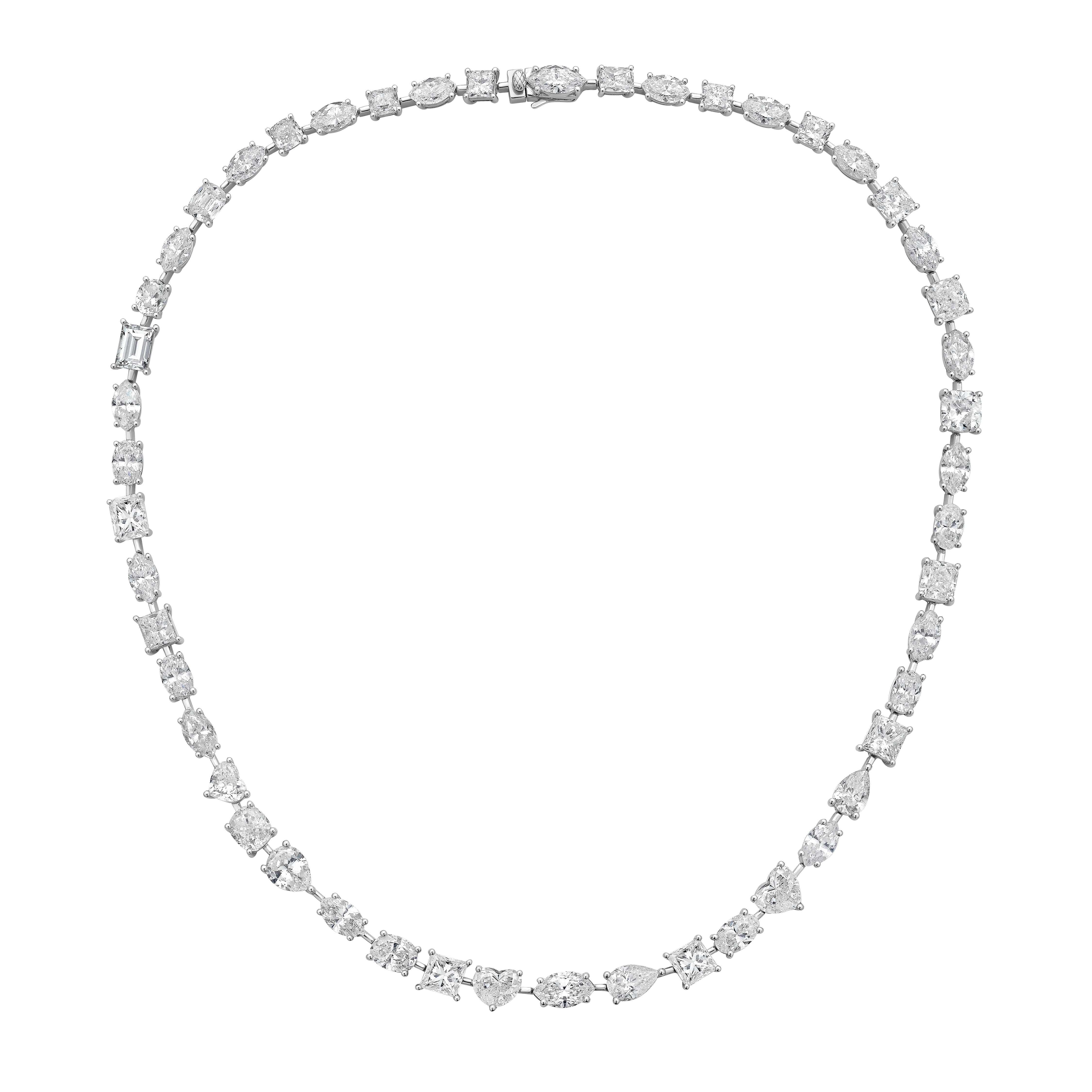 Lab Grown Multi-Cut Diamond Necklace
