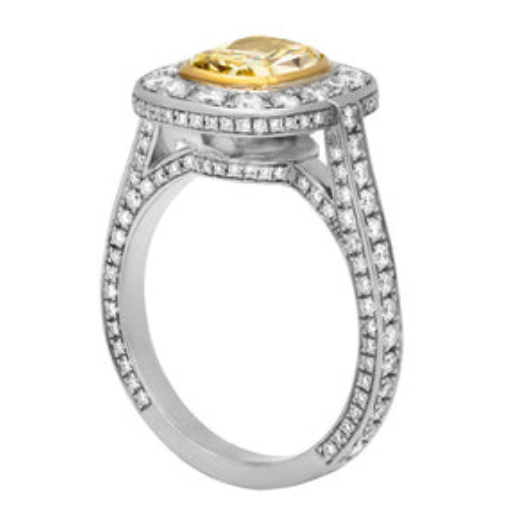 women's yellow diamond ring