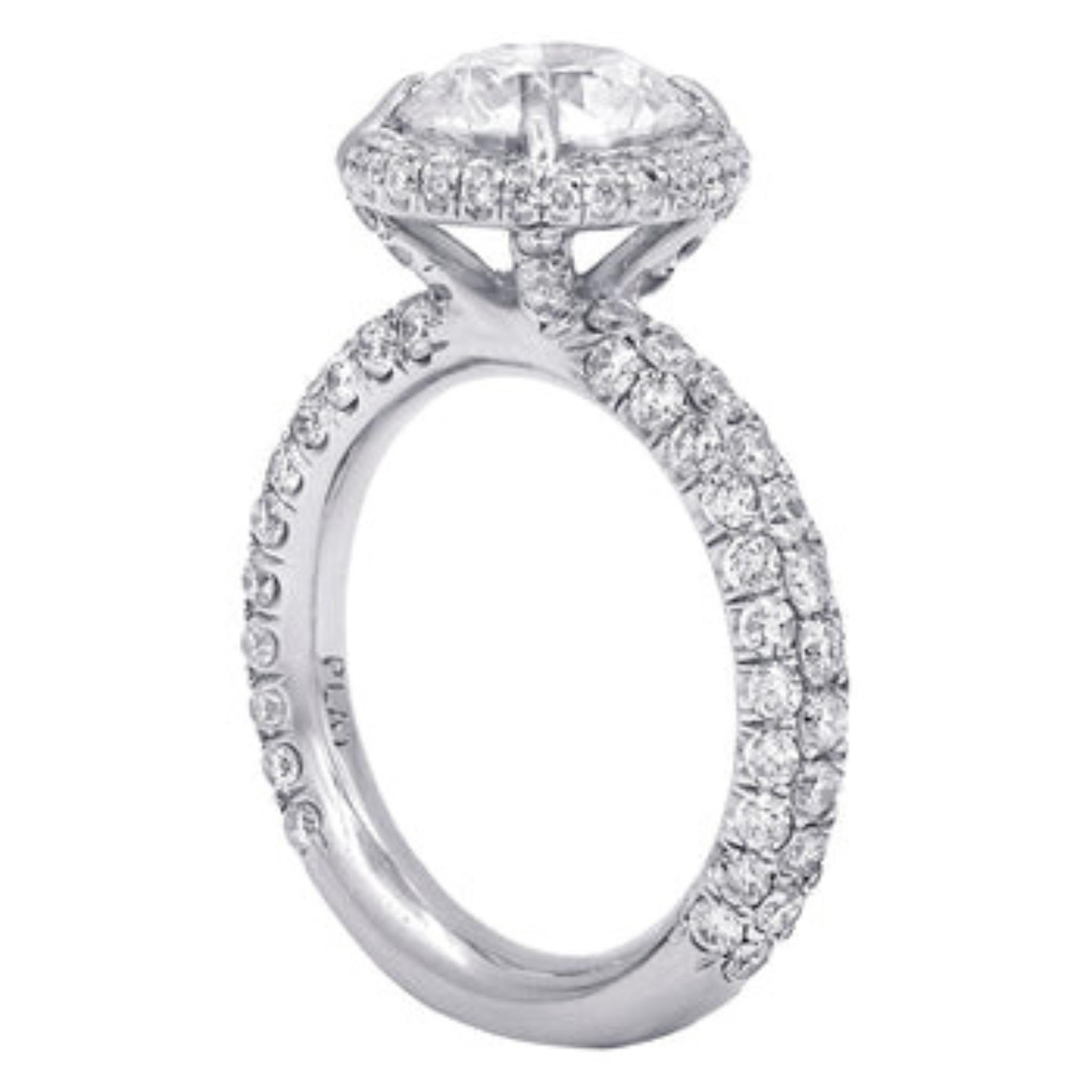 round cut engagement rings