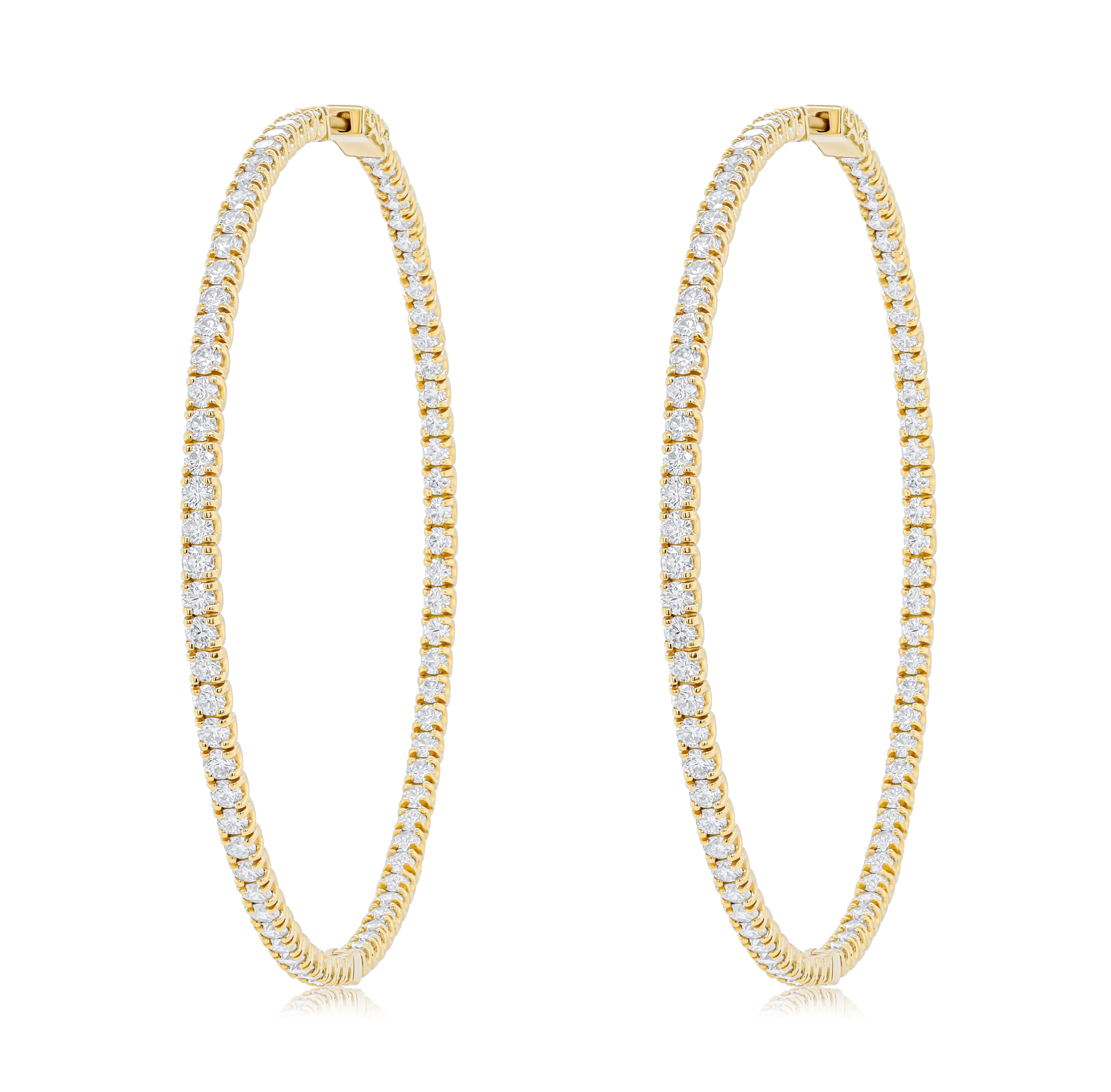 7.50cts Inside-Out Diamond Hoops