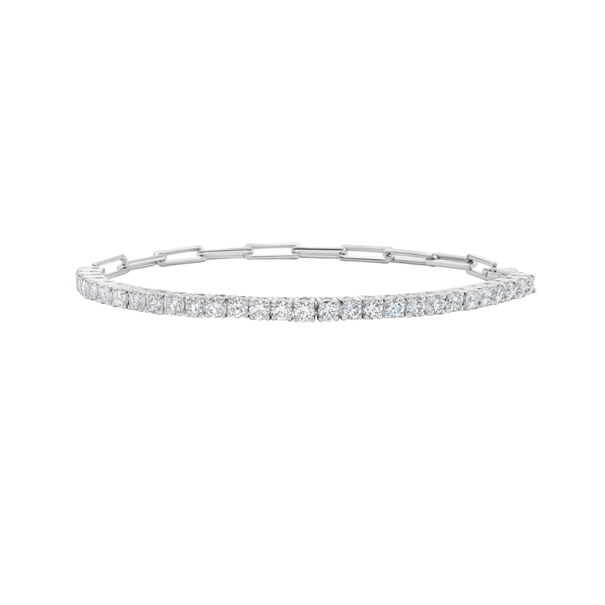 Lab Grown Diamond Link Tennis Bracelet