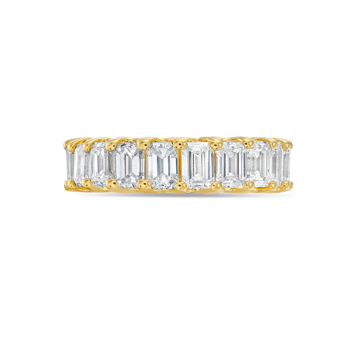 Lab Grown Diamond Emerald Eternity Band