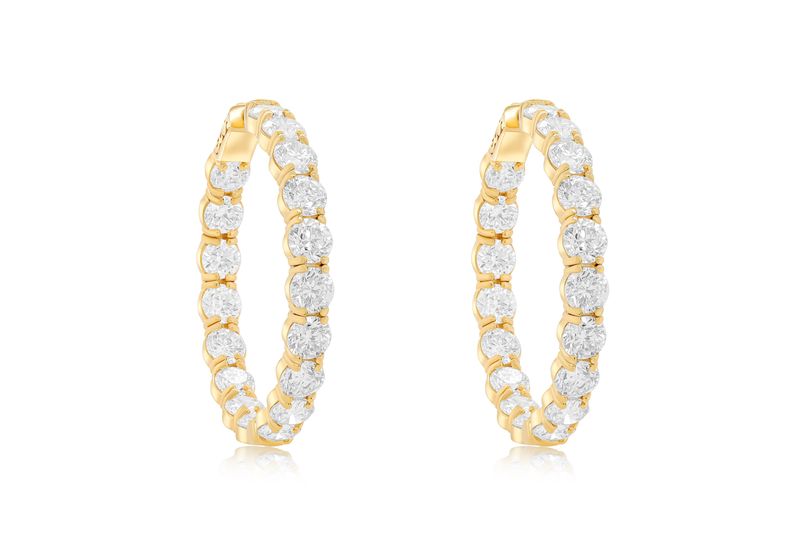 19.05cts Inside-Out Round Diamond Hoops