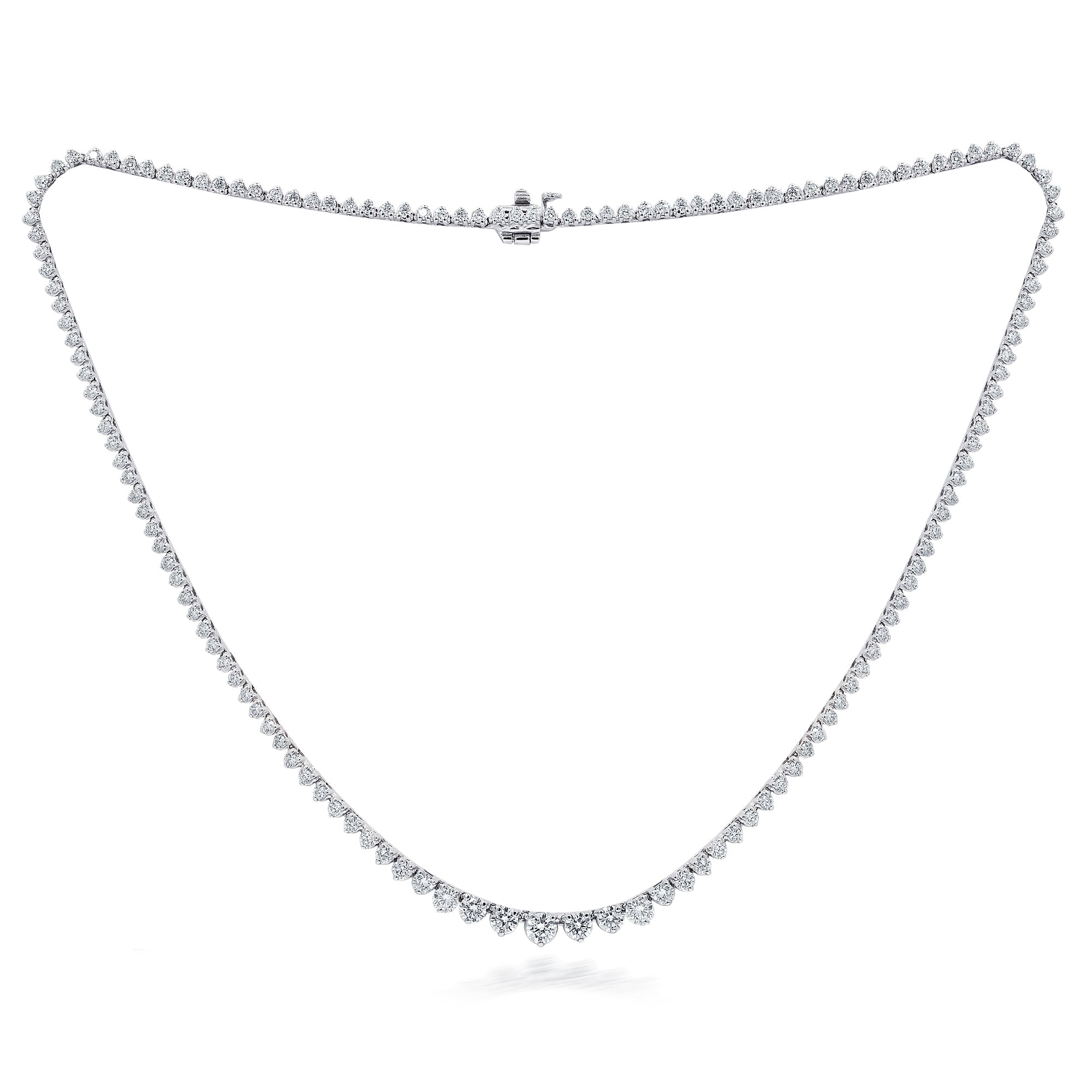 16.35cts Diamond Graduated Tennis Riviera Necklace