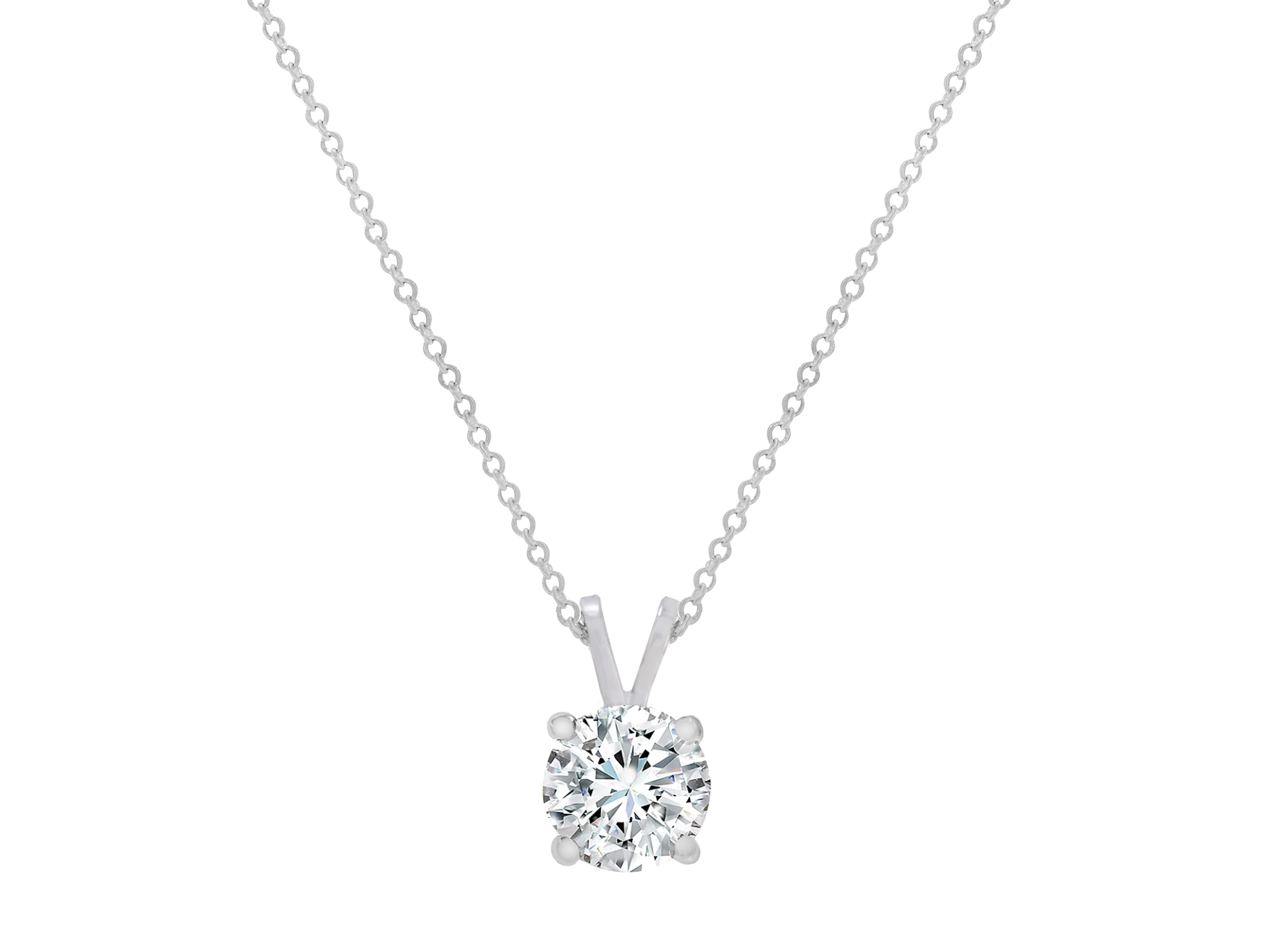 Lab Grown Round Diamond Solitaire Pendant