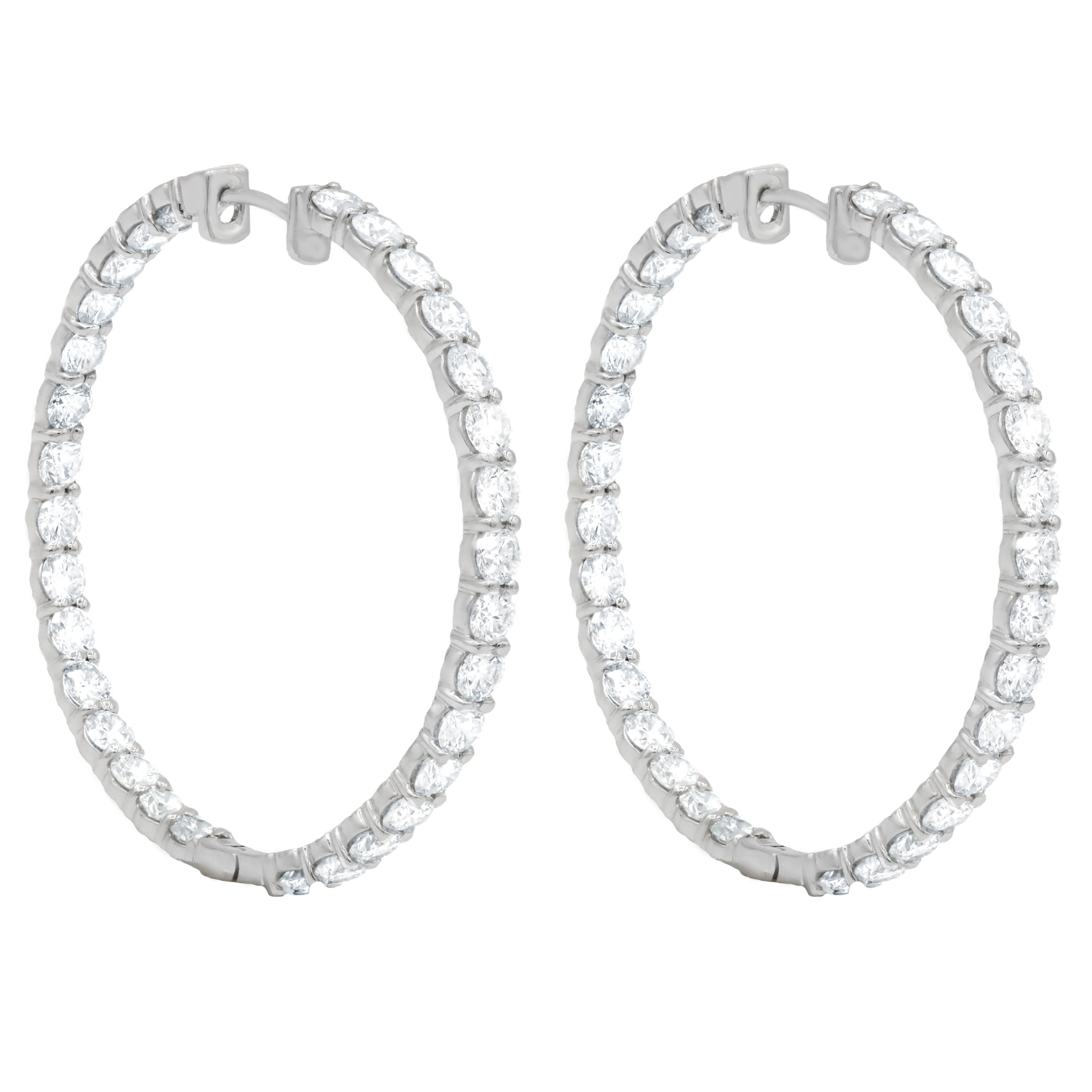 14 Kt White Gold 1.50" Hoop Earrings with 5.45 cts.jpg
