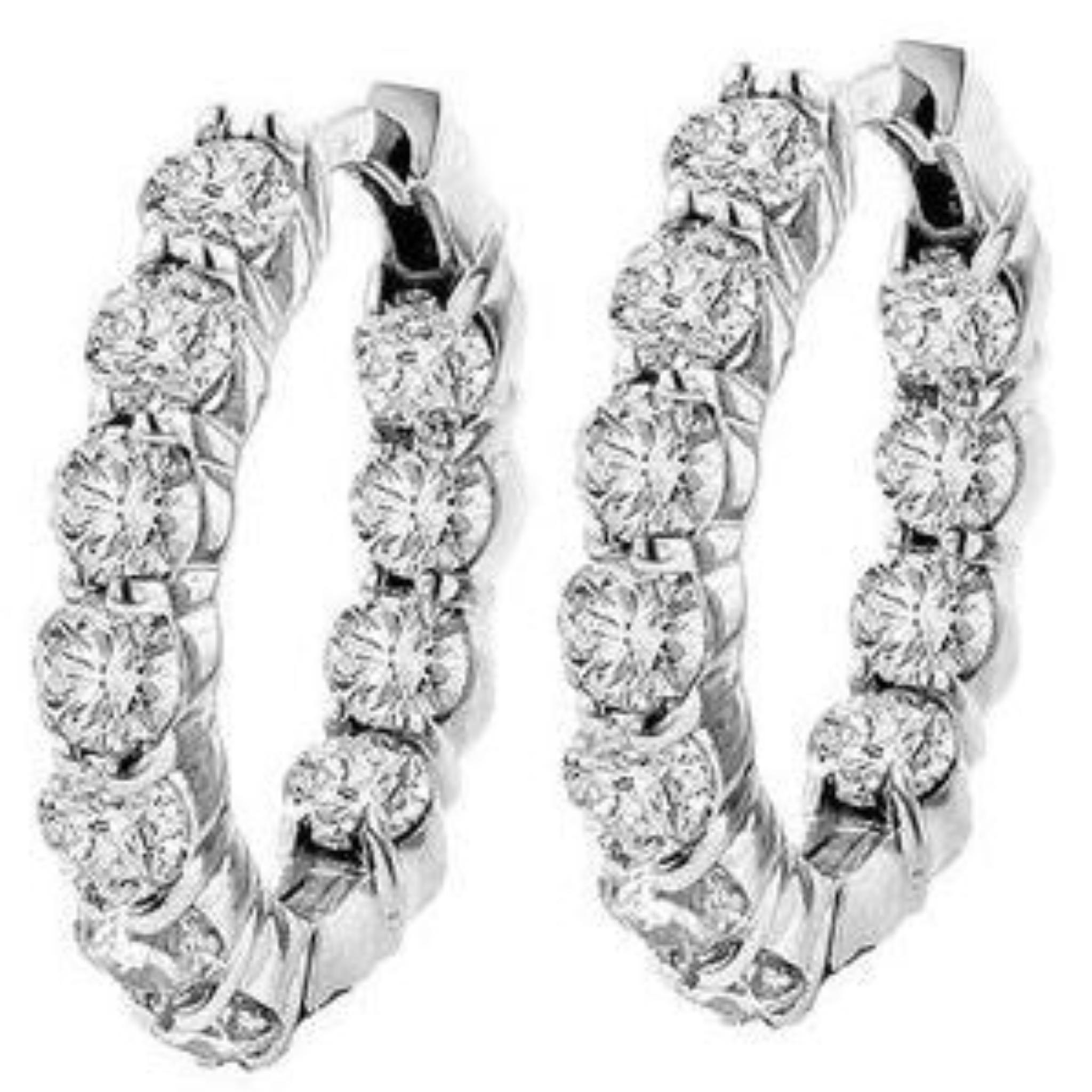 14 Kt White Gold Hoop Earrings with 4.25 cts.jpg