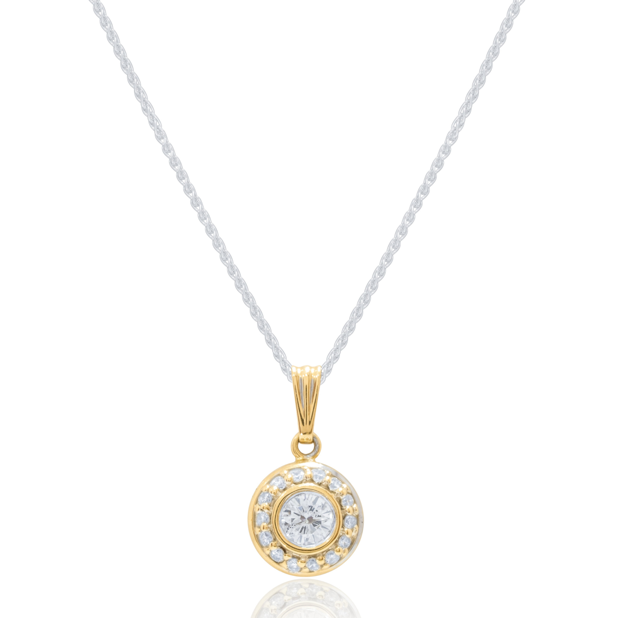 14kt Yellow Gold Diamond Pendant with  with 1.00 Cts.jpg