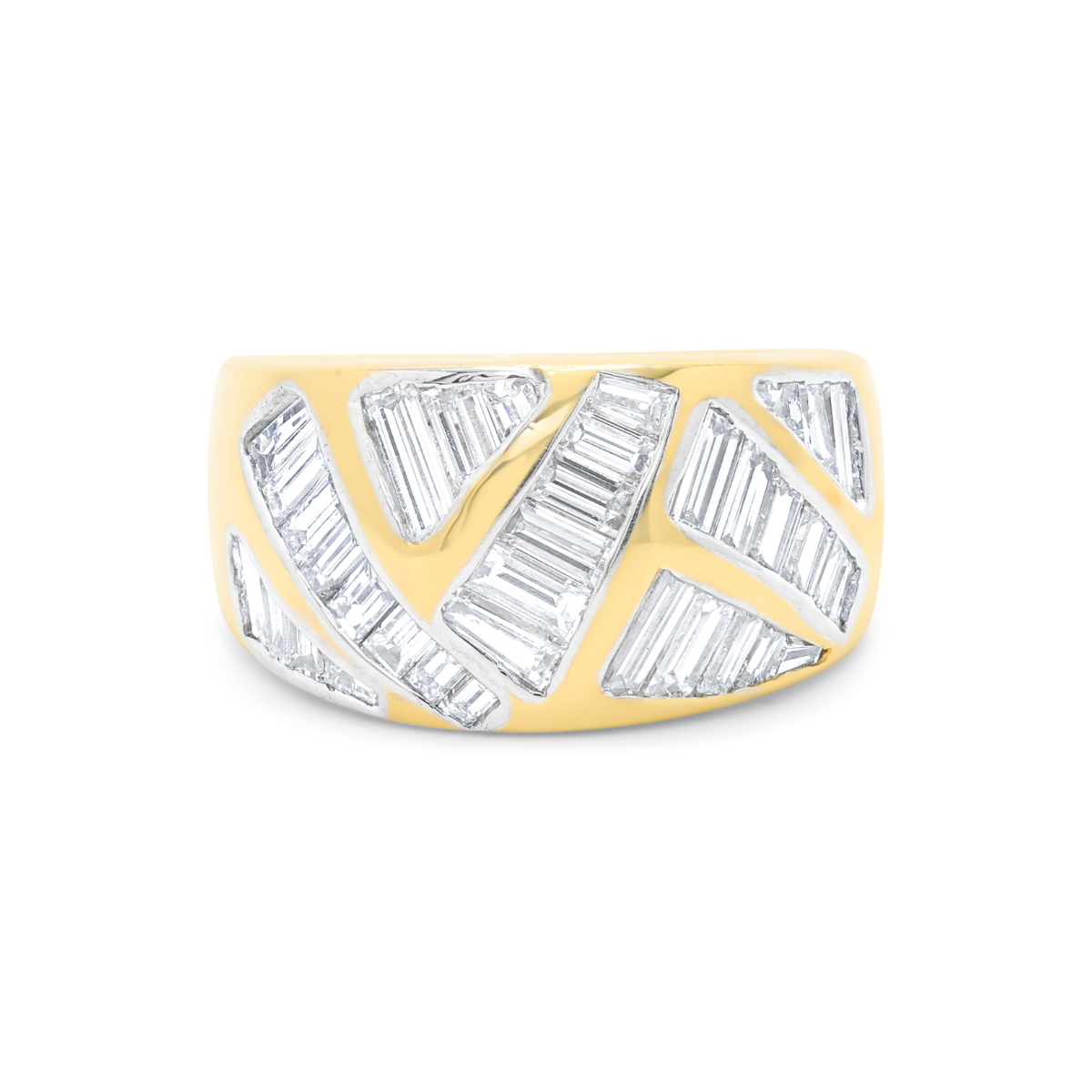 14kt Yellow Gold  Baguette Diamond Fashion Ring
