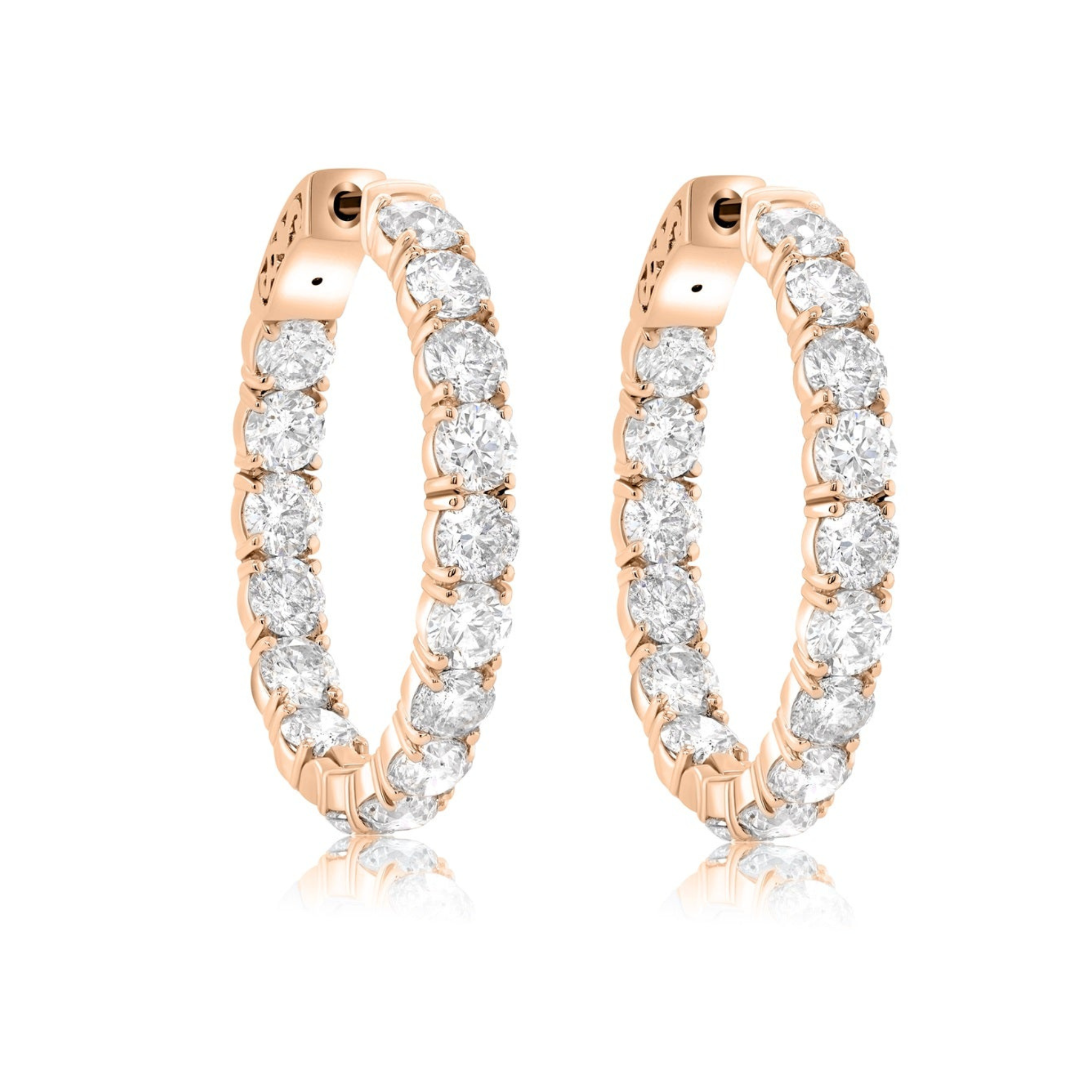diamond hoop earrings gold
