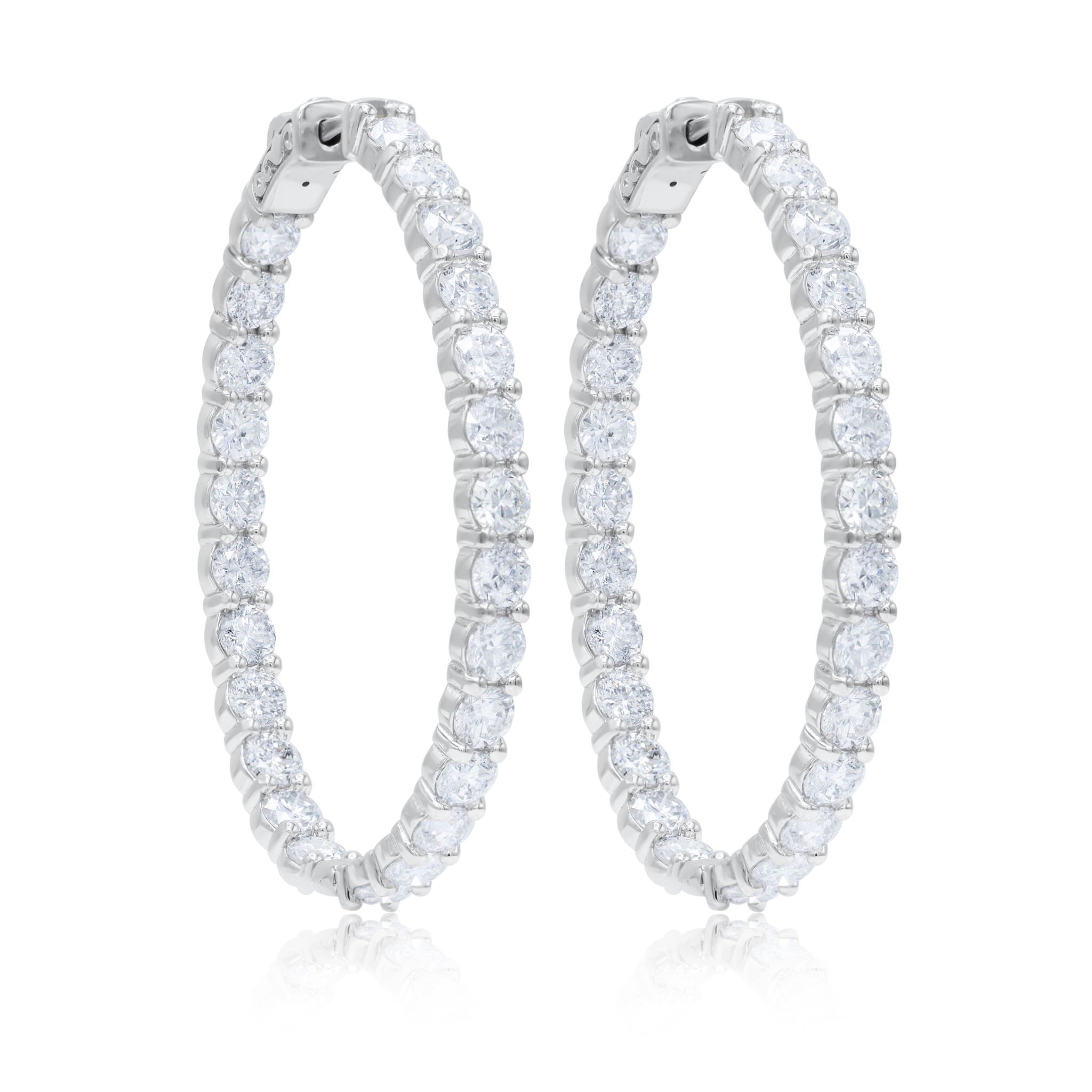 11.00cts Inside-Out Diamond Hoops