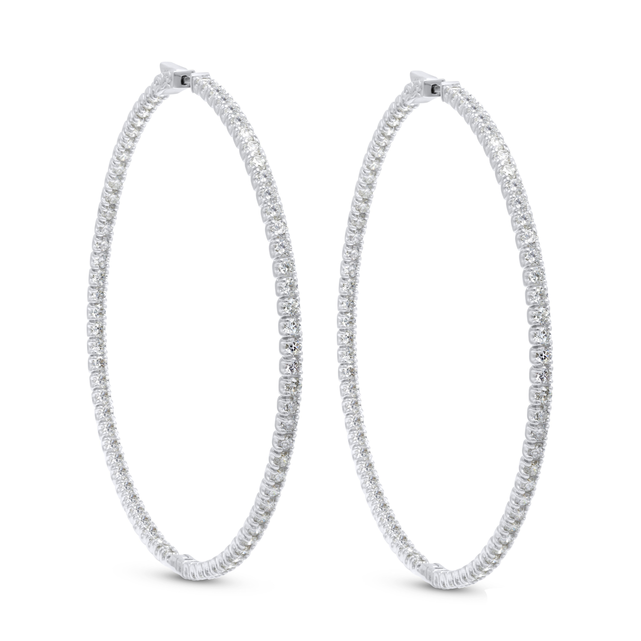 womens diamond hoop earrings