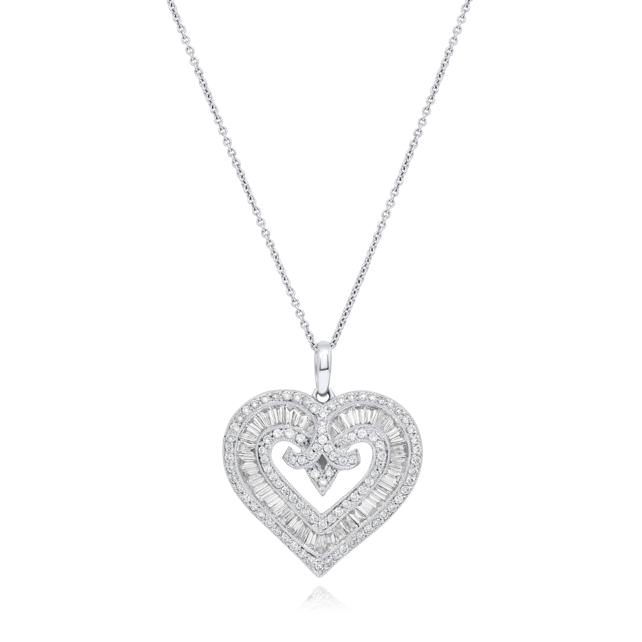 18kt White Gold Diamond Heart Pendant with 3.00 Cts.jpg