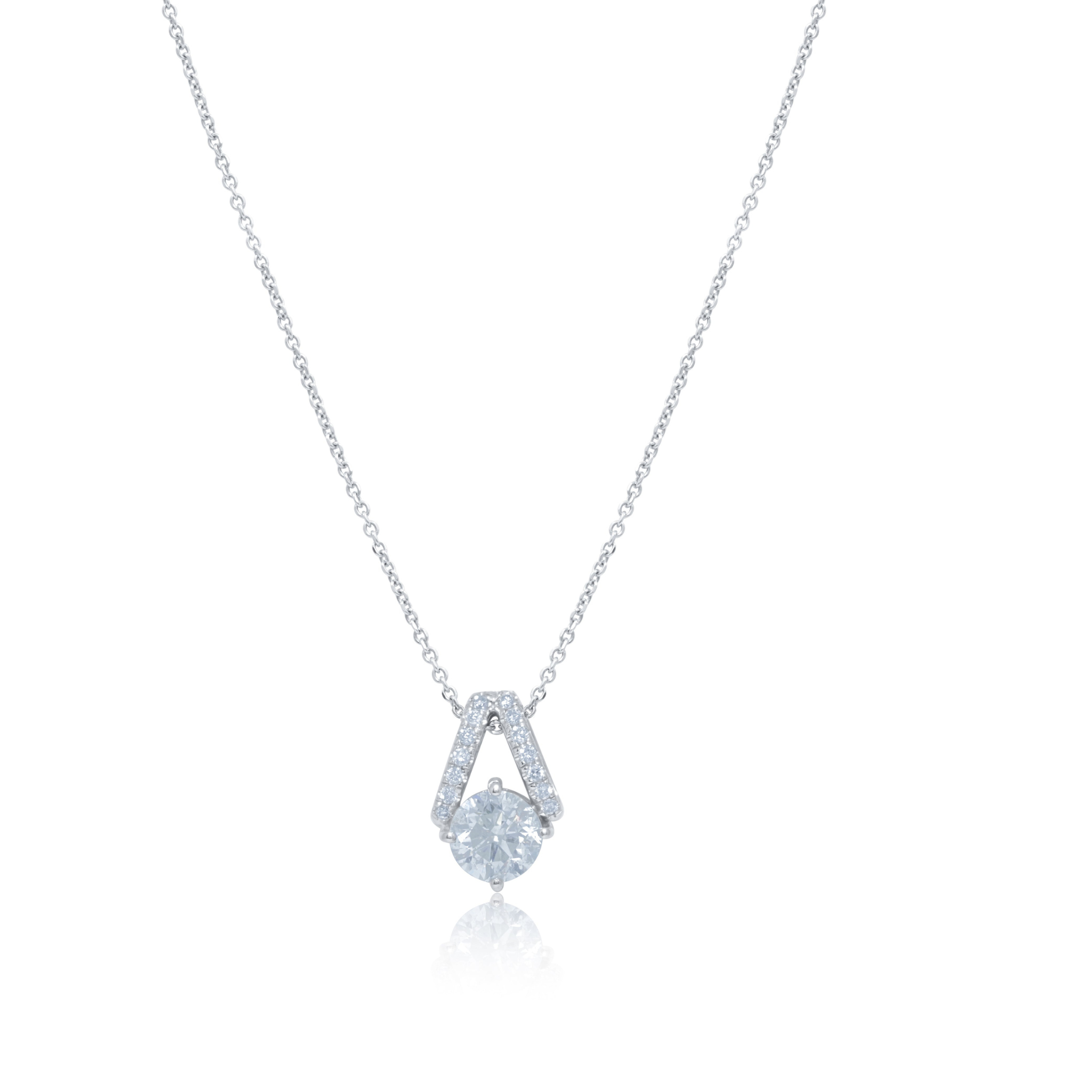 18kt White Gold Diamond Pendant with 1.22 Cts.jpg