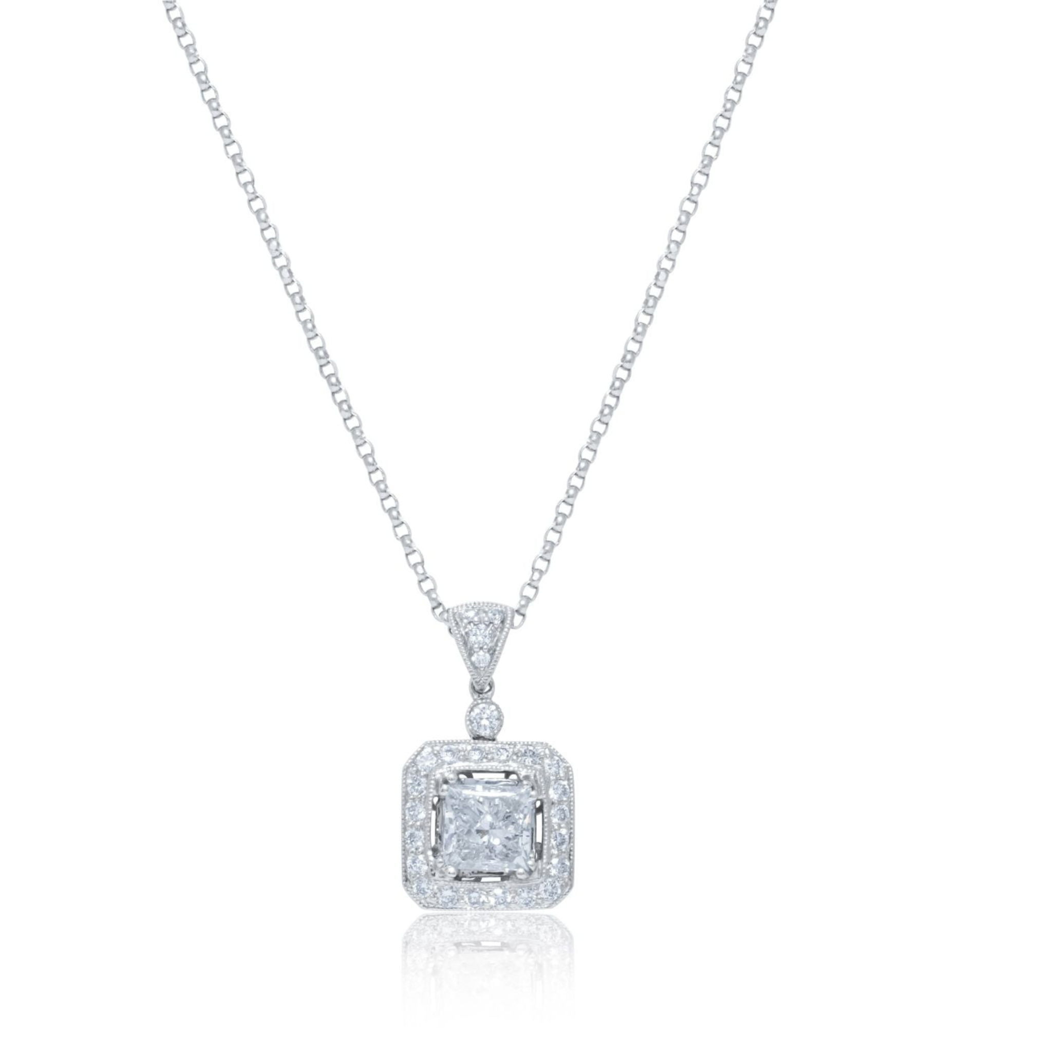 18kt White Gold Diamond Pendant with 1.49 Cts.jpg