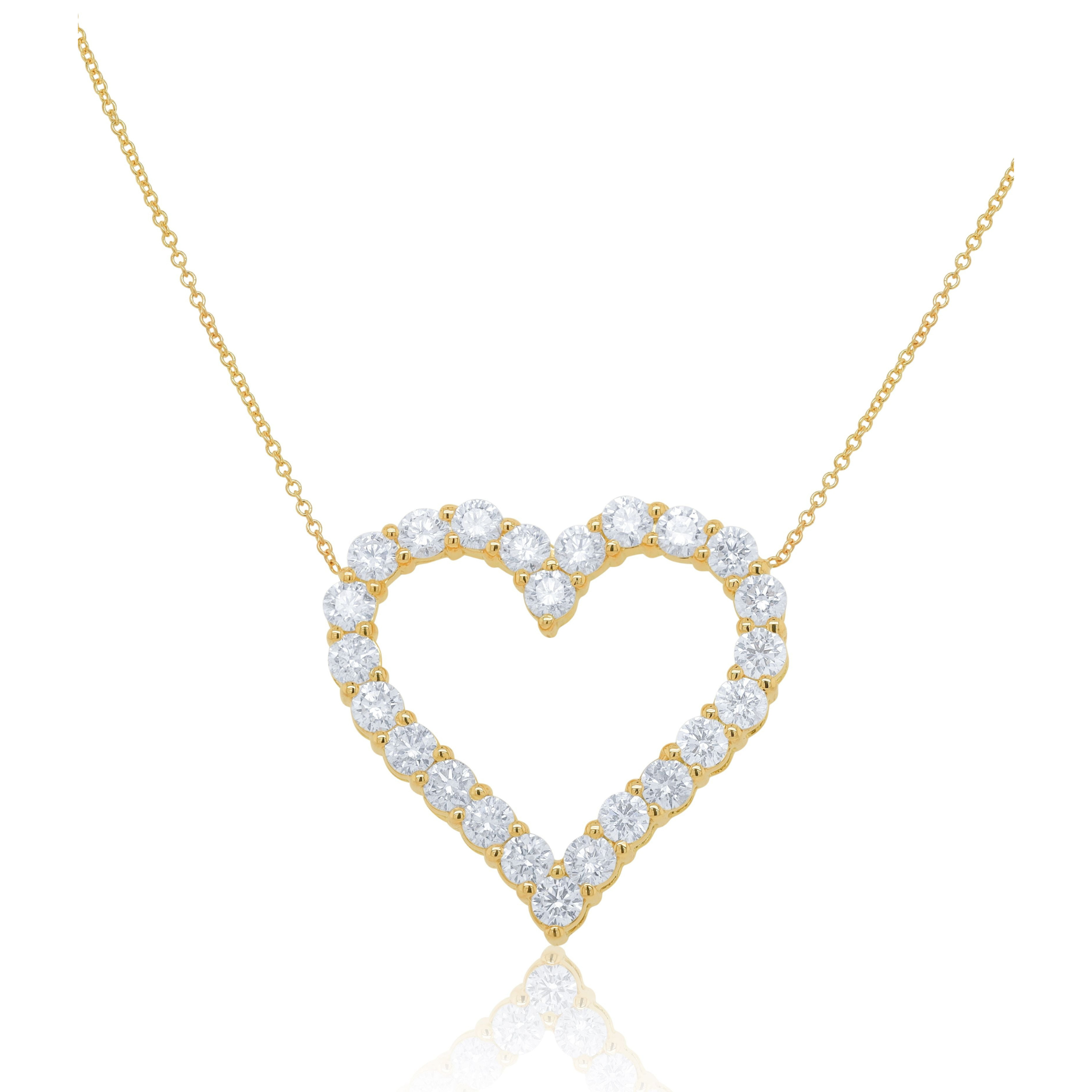 18kt Yellow Gold Heart Diamond Pendant with 3.55 Cts.jpg