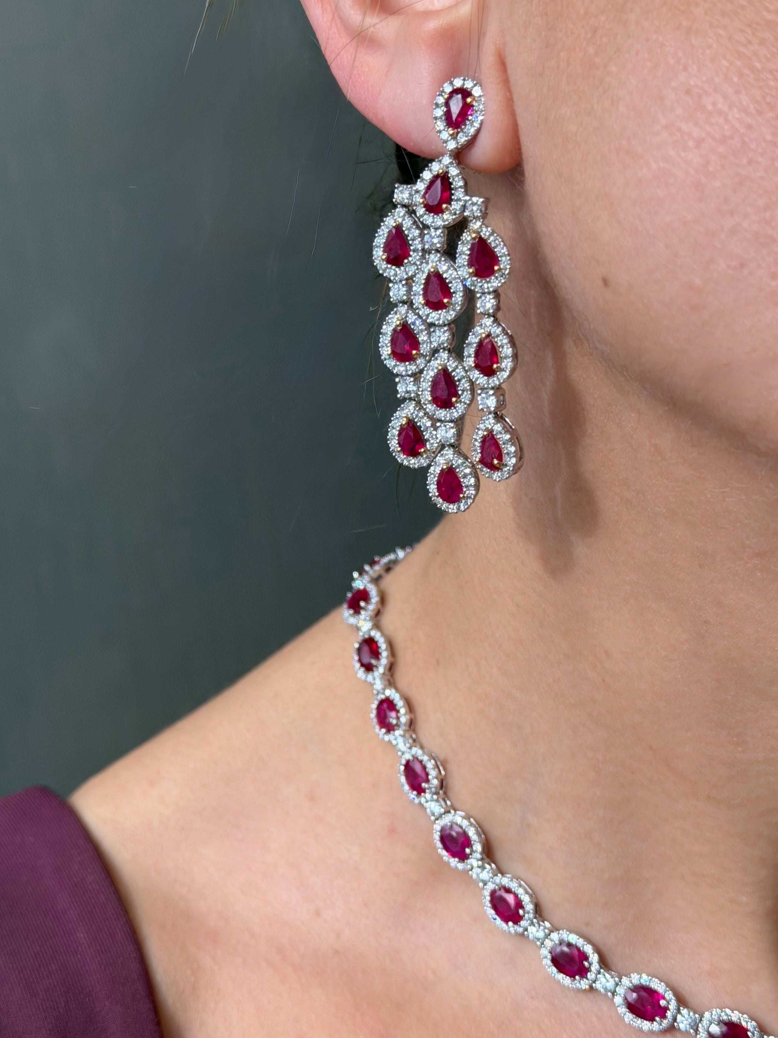 Ruby Chandelier Earrings