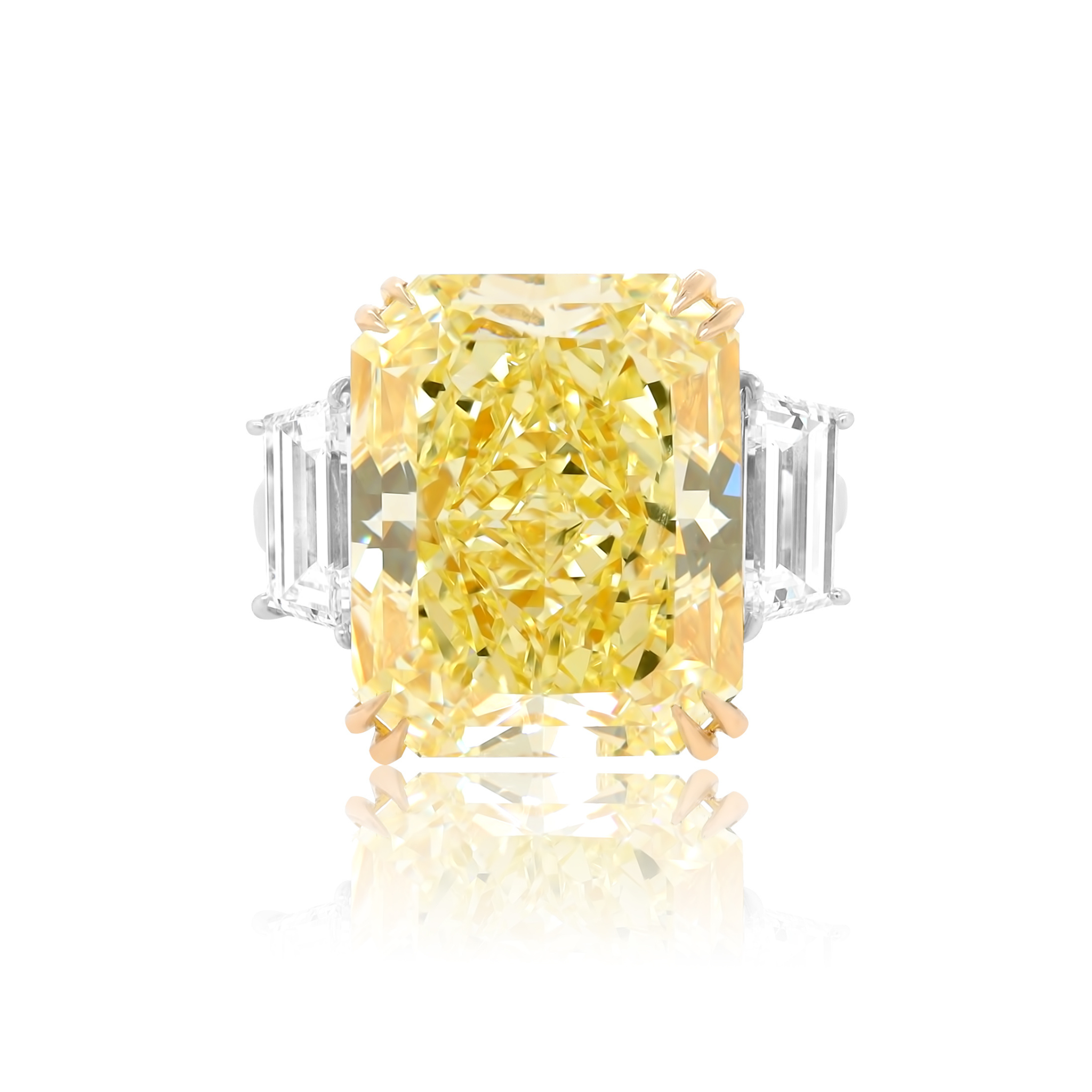 20.17ct Fancy Yellow Three Stone Radiant Diamond Ring.jpg