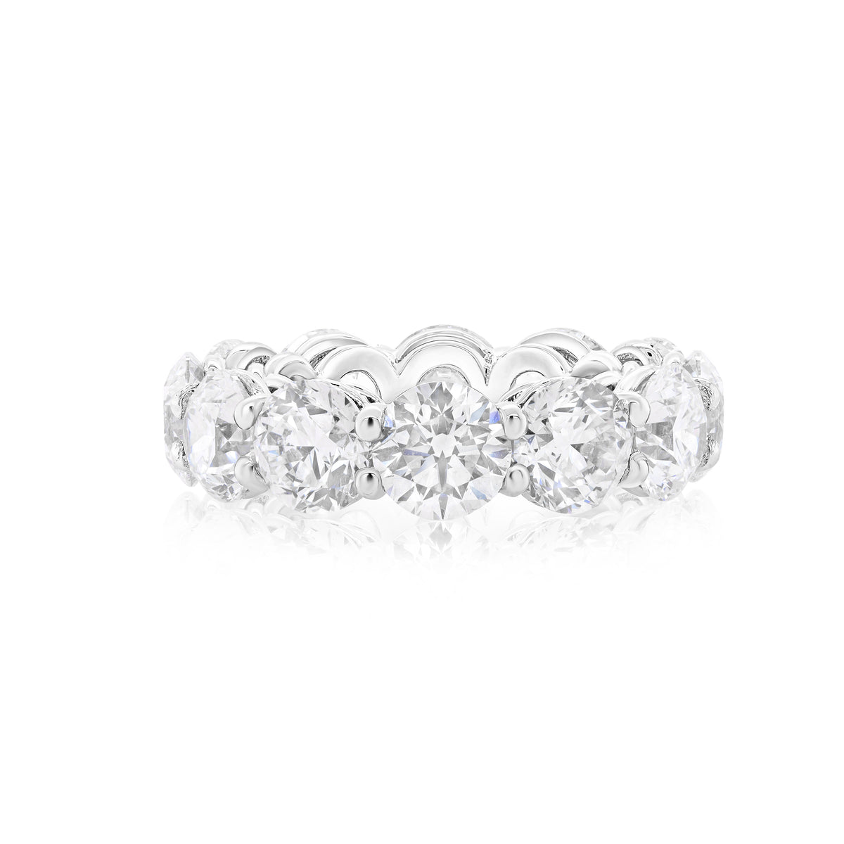 11.25cts Round Diamond Eternity Band, 18K Gold