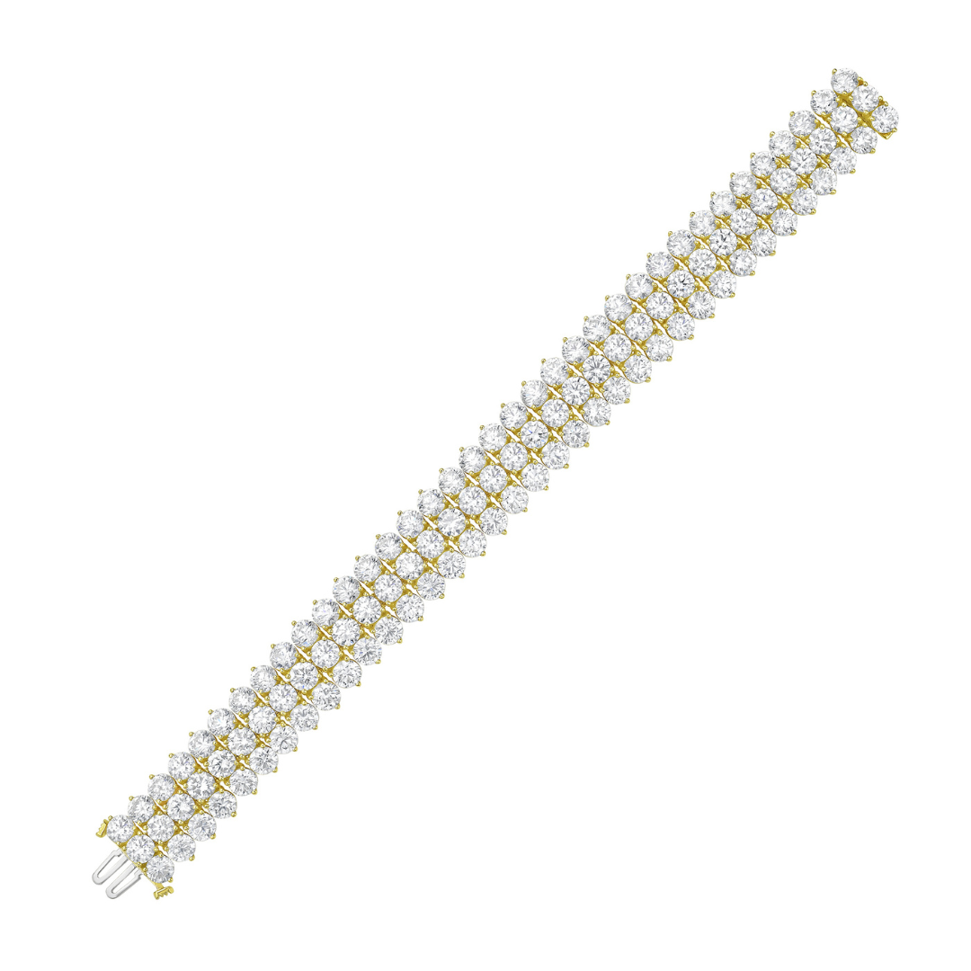 Triple Row Diamond Bracelet