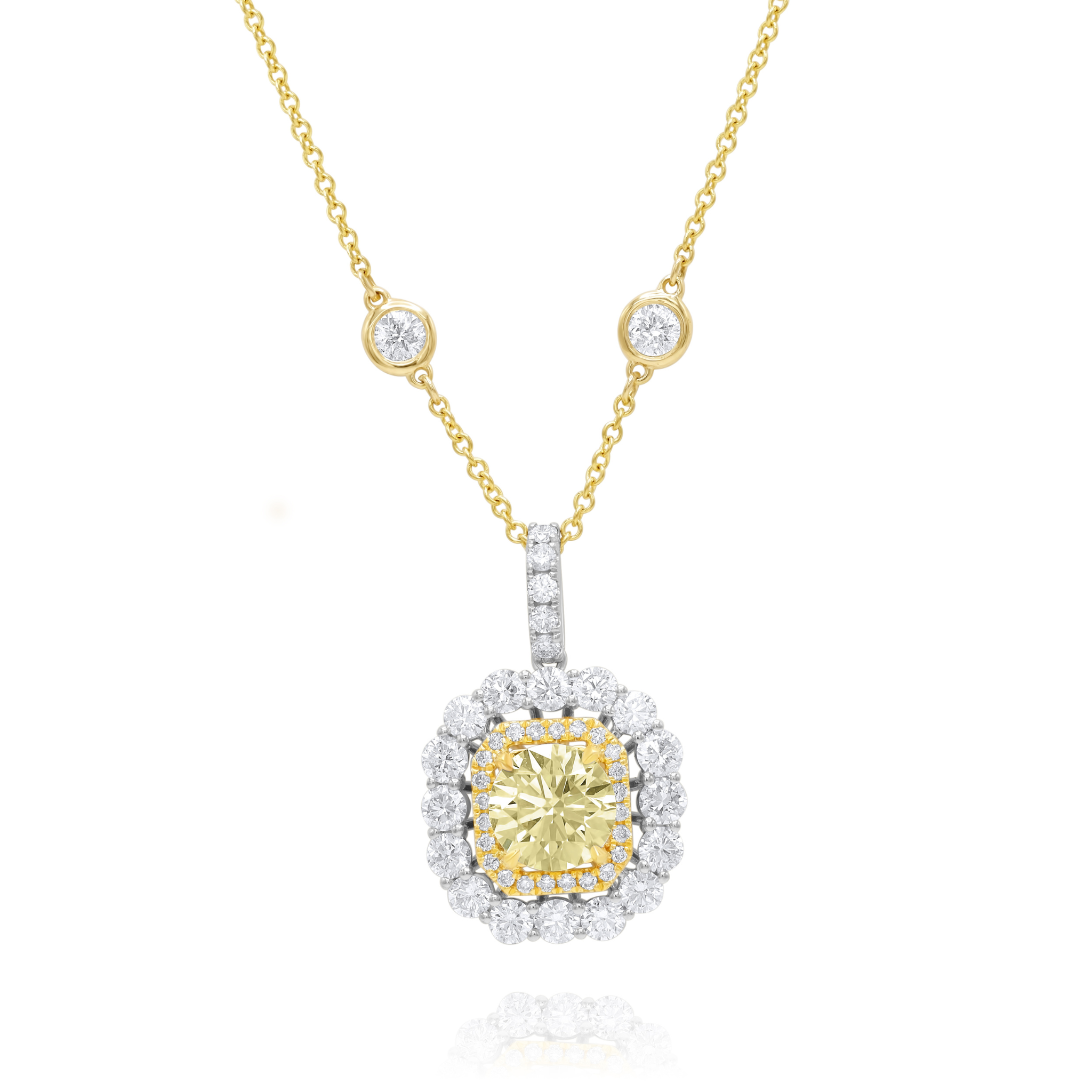 3.96ct Fancy Yellow Oval Diamond By the Yard Necklace.jpg