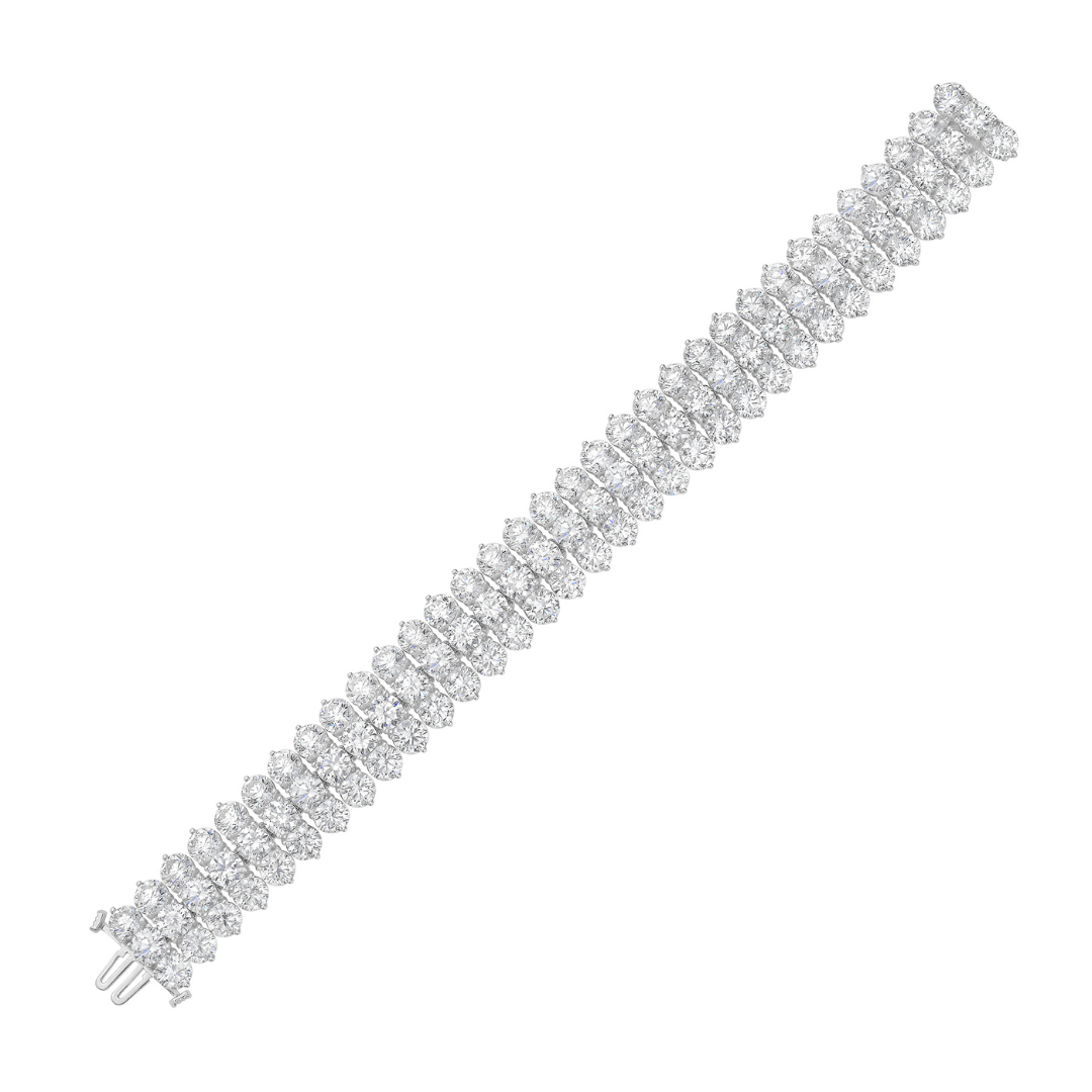 Triple Row Diamond Bracelet