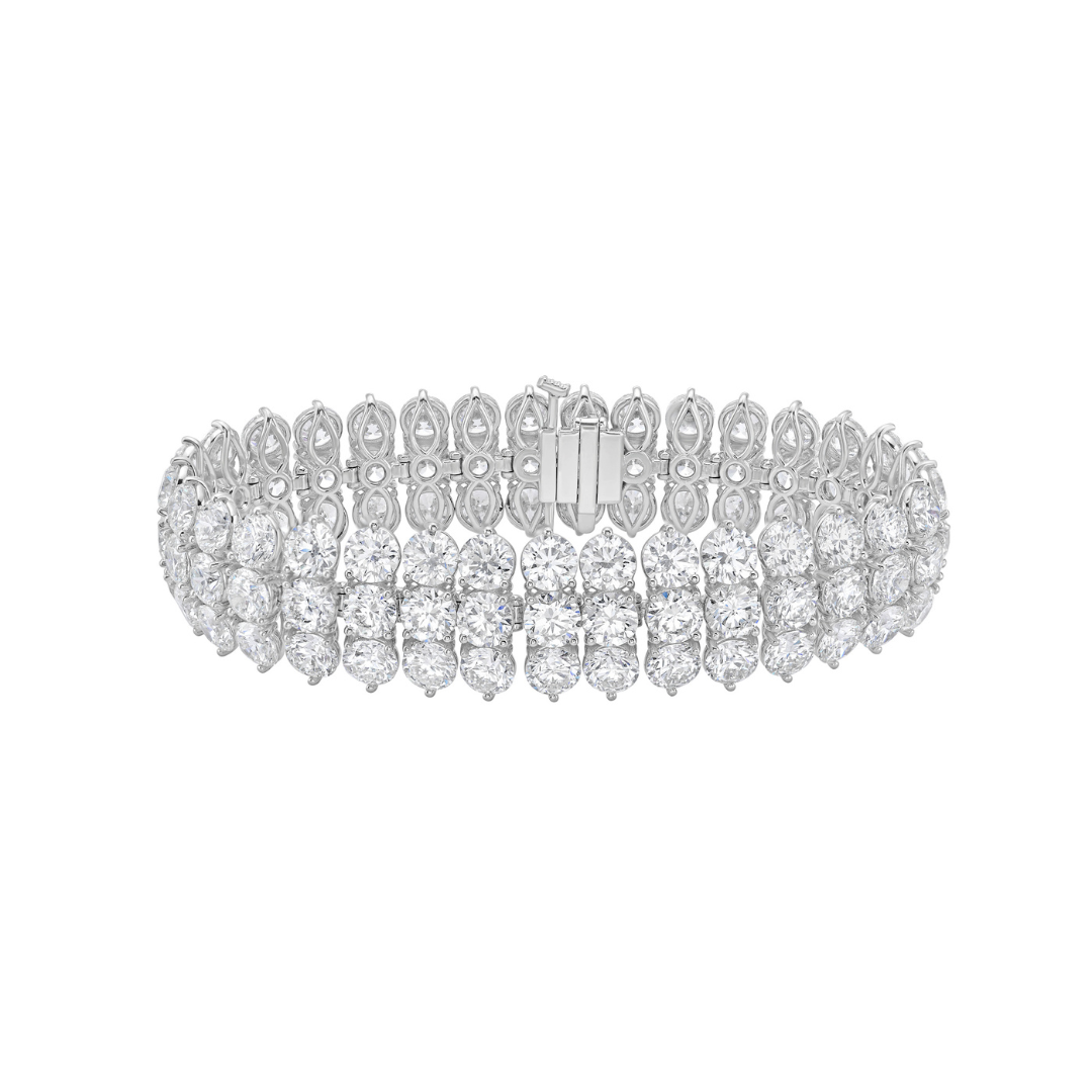 Triple Row Diamond Bracelet