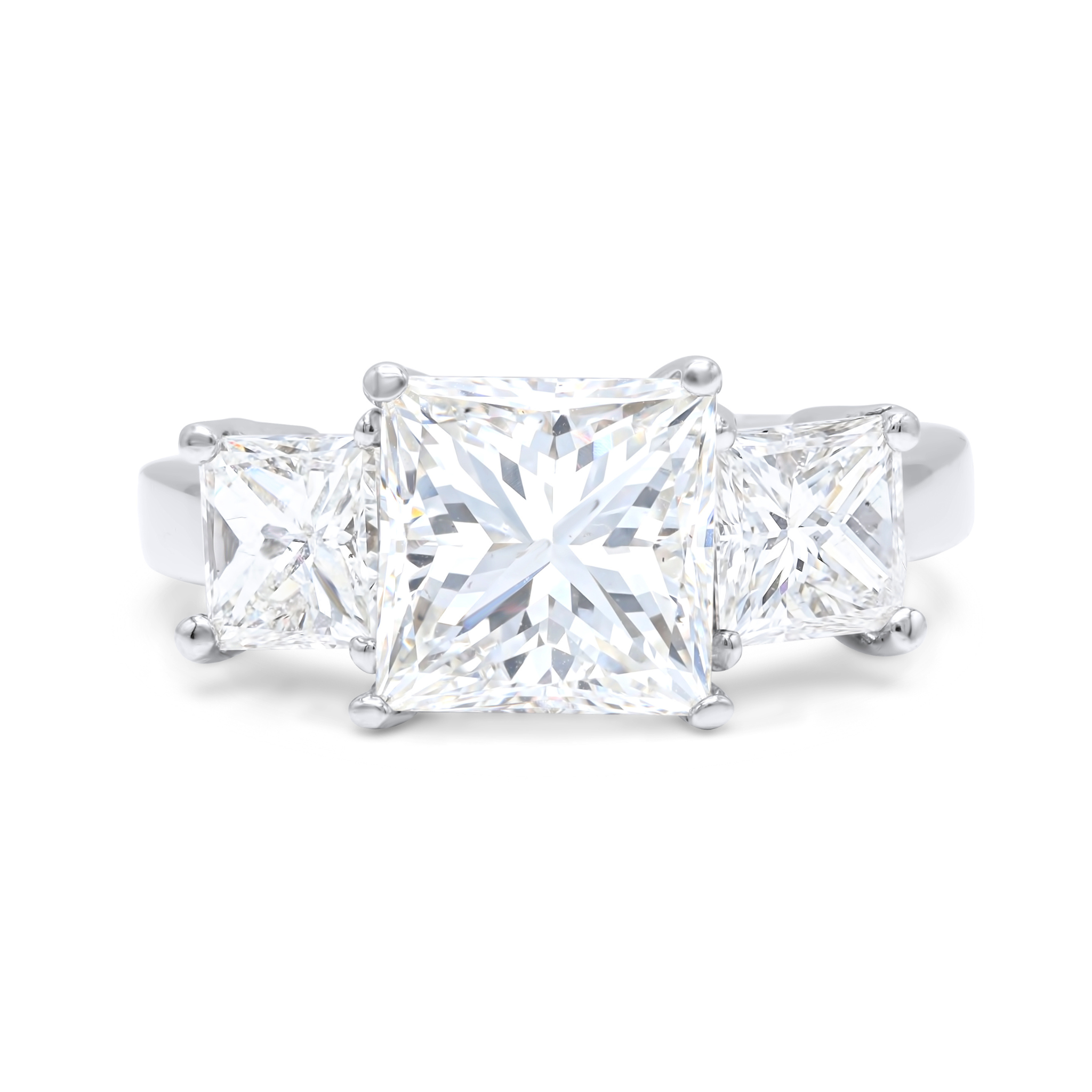 4.01ct Princess Three Stone Diamond Ring.jpg