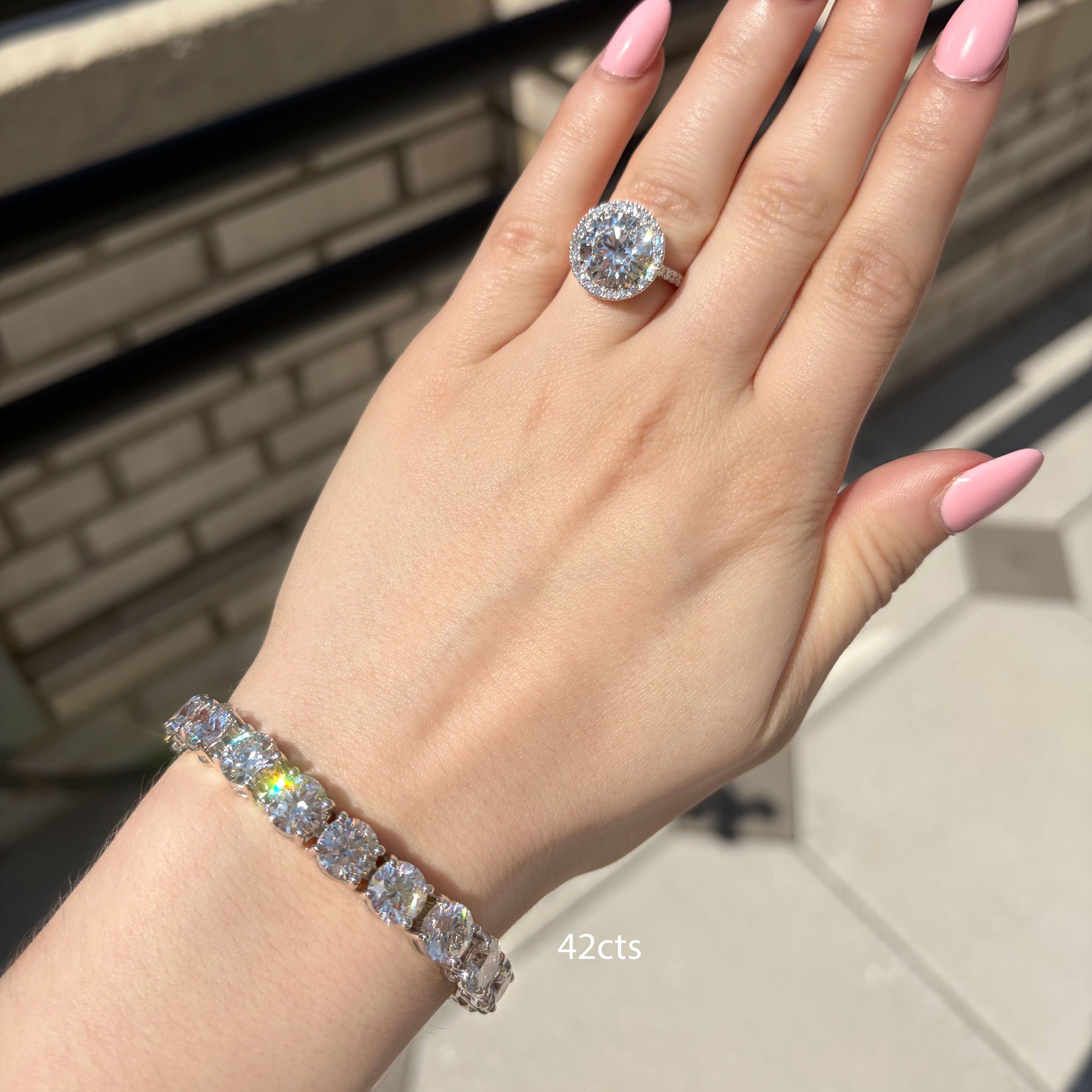 Lab Grown Round Diamond Tennis Bracelet