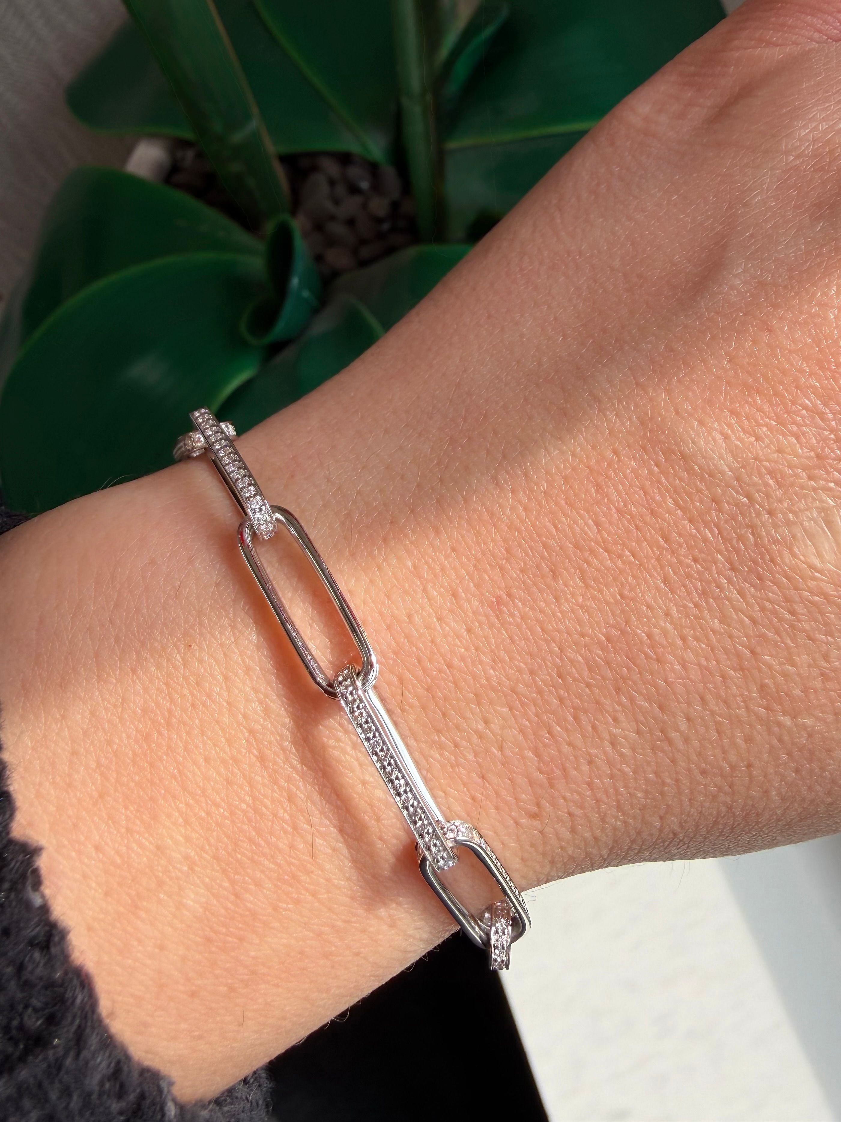 Pave Diamond Link Bracelet
