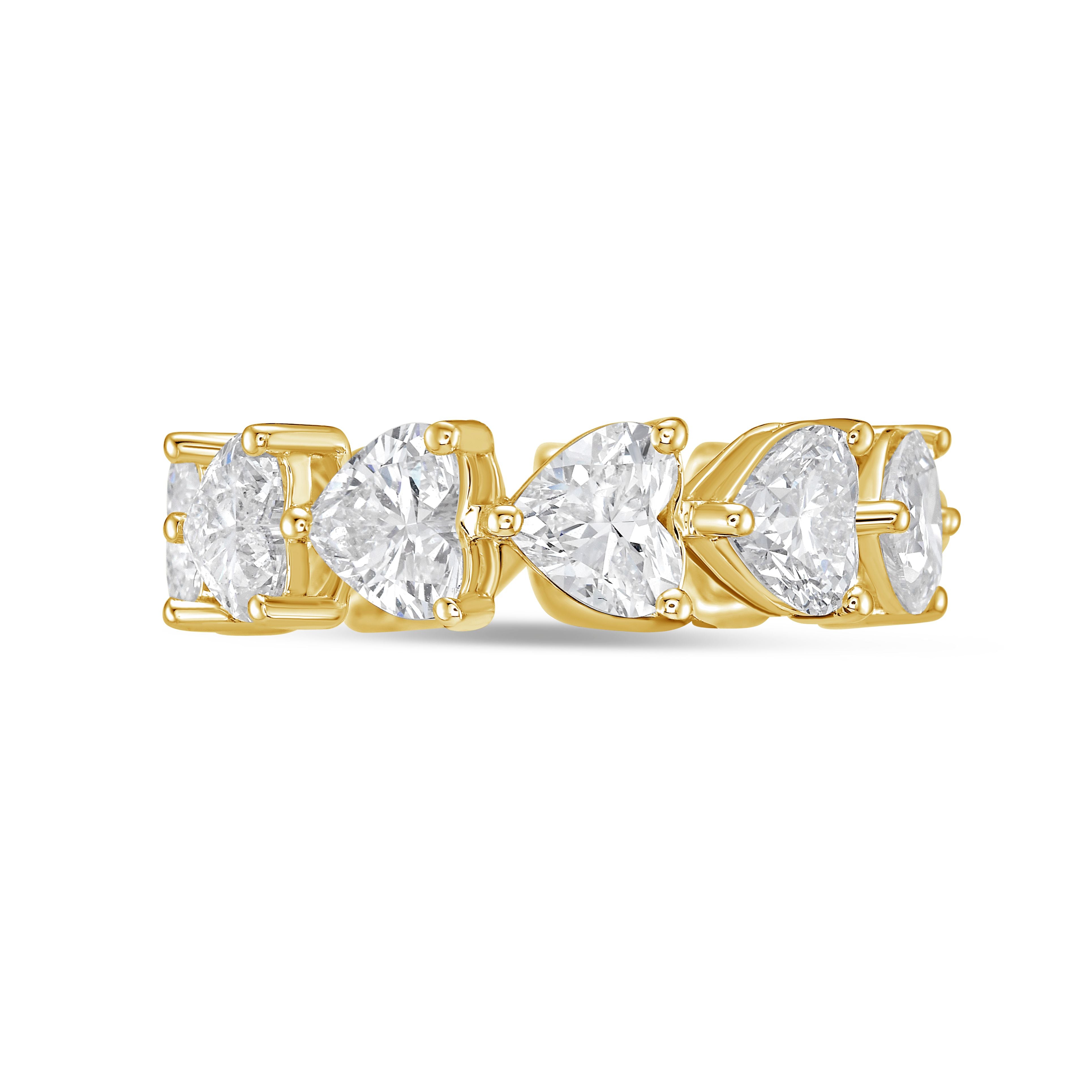 Lab Grown Heart Eternity Band