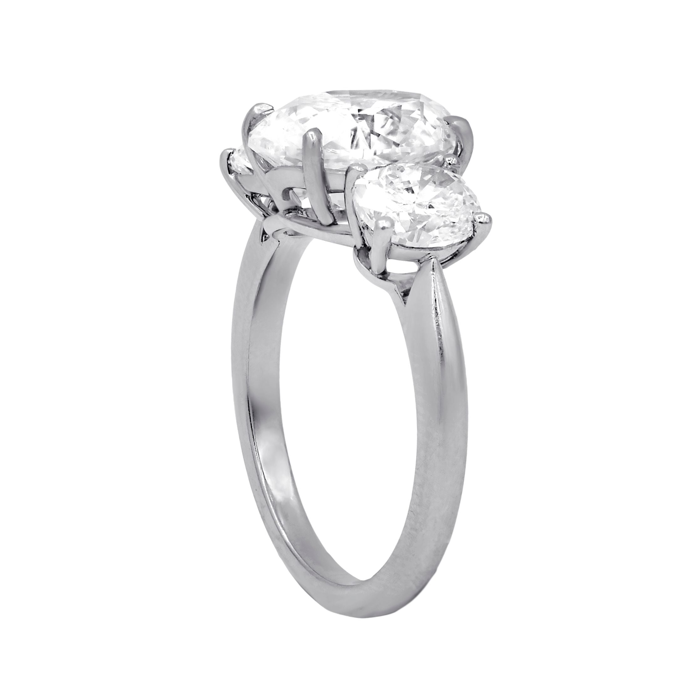 Oval Cut Three Stone Diamond Ring