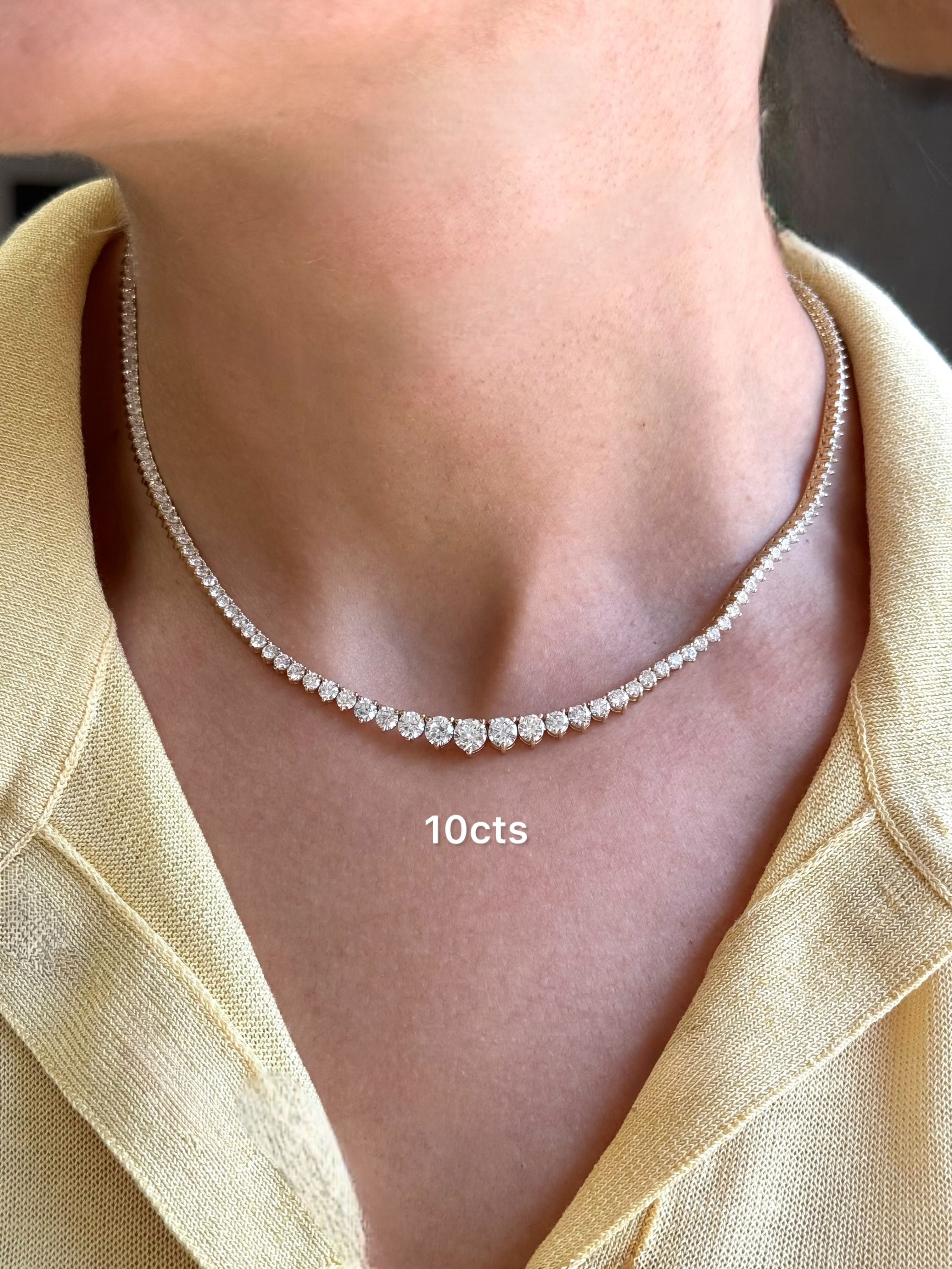 Lab Grown Graduated Diamond Necklace