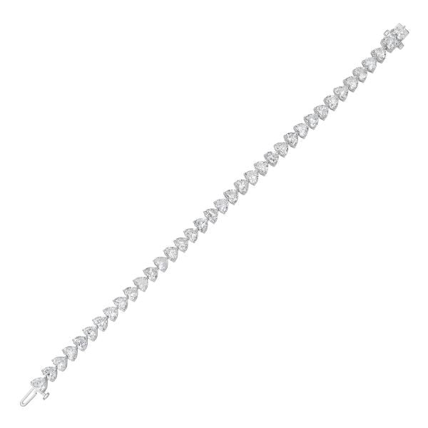 Lab Grown Heart Diamond Tennis Bracelet