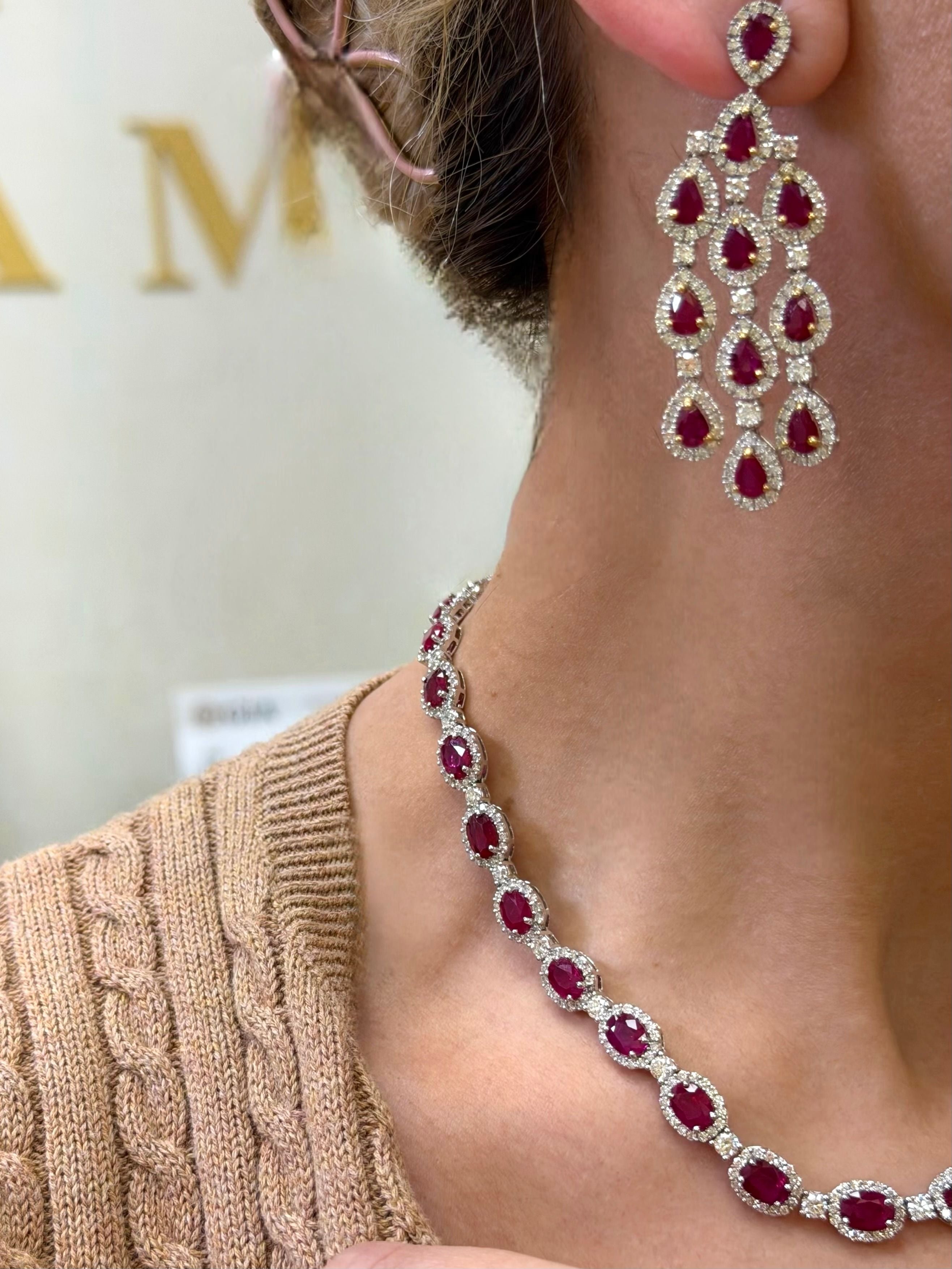 Ruby Chandelier Earrings