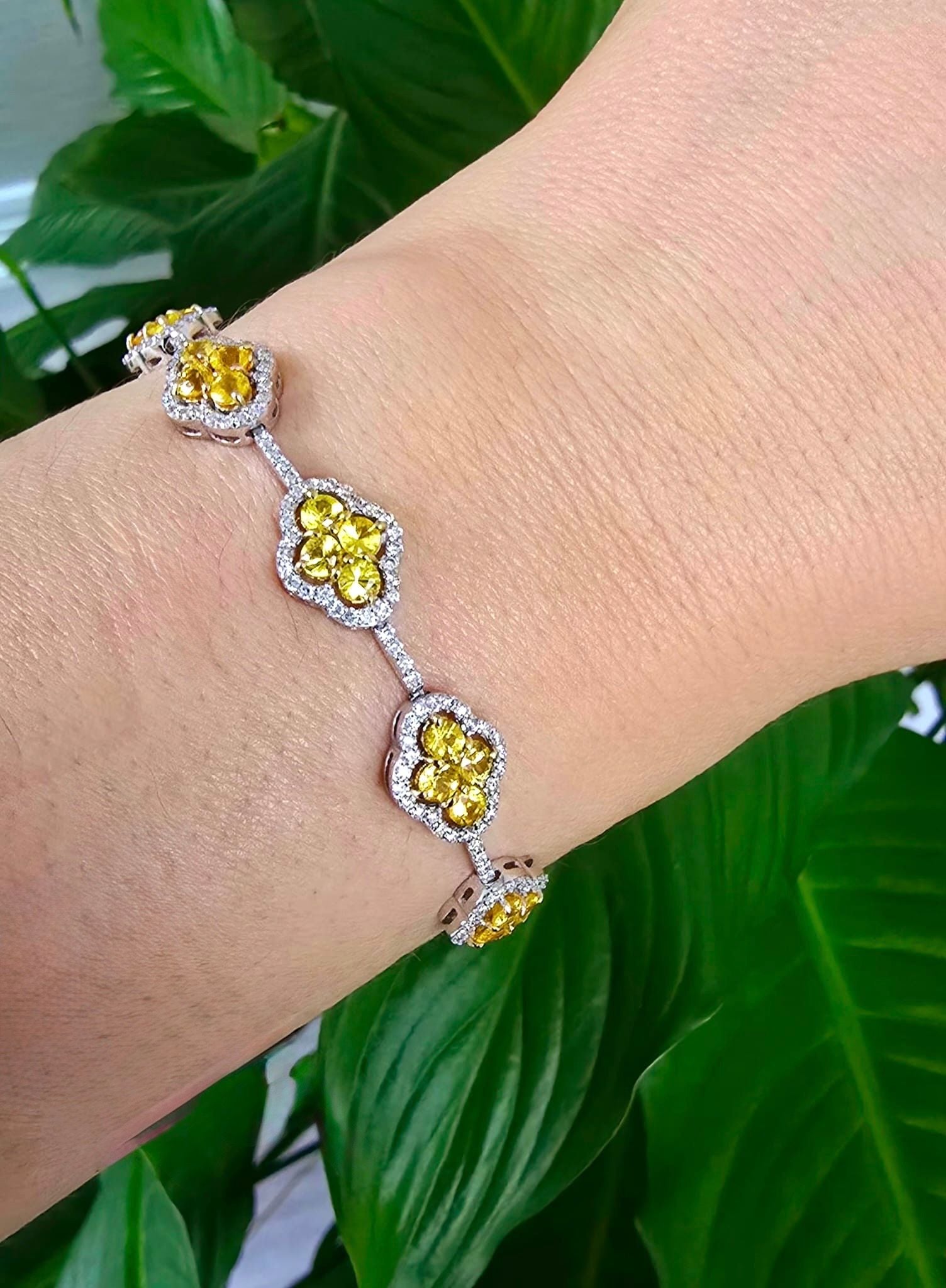 Yellow Sapphire Diamond Bracelet
