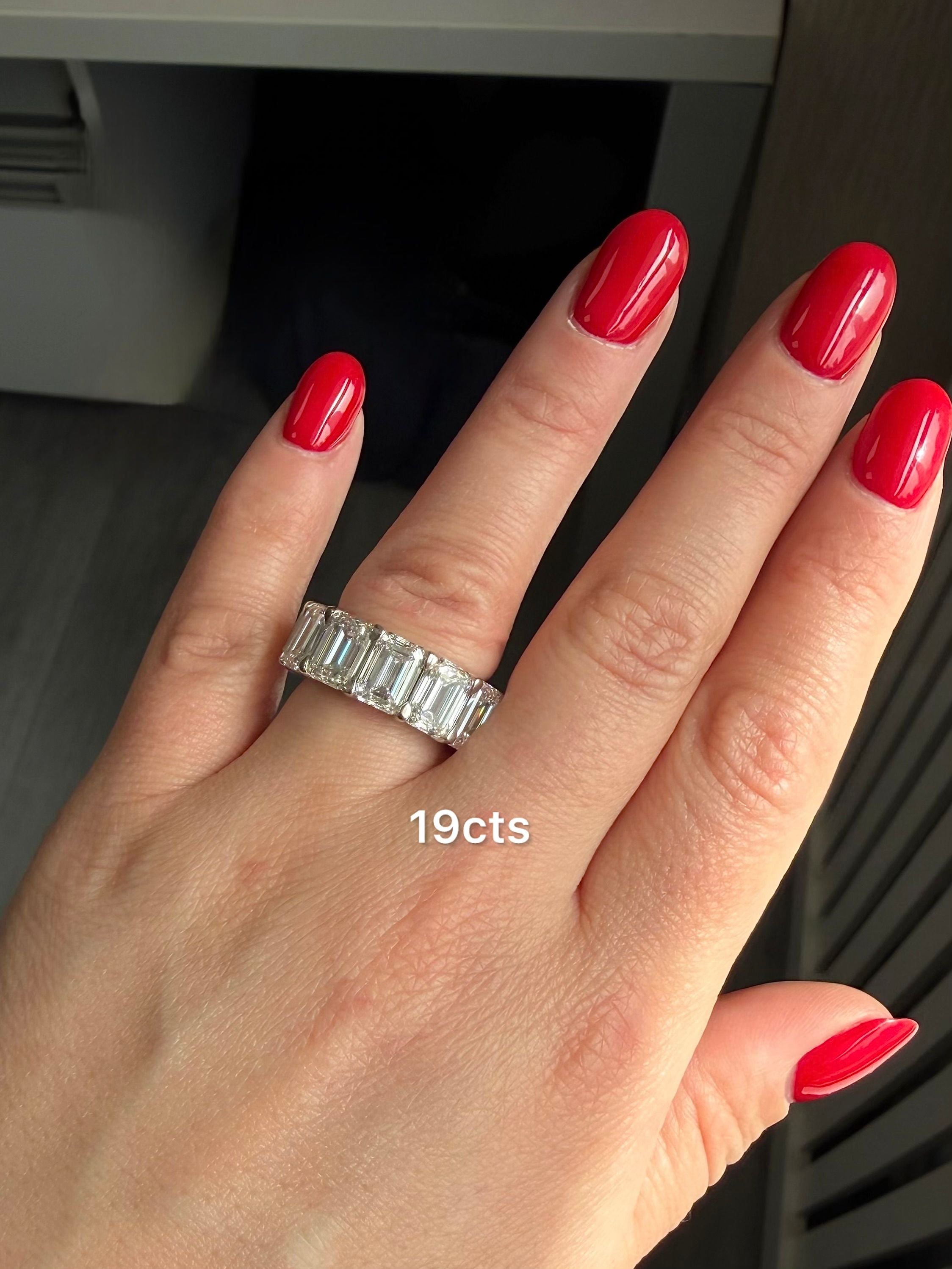 Lab Grown Emerald Eternity Band