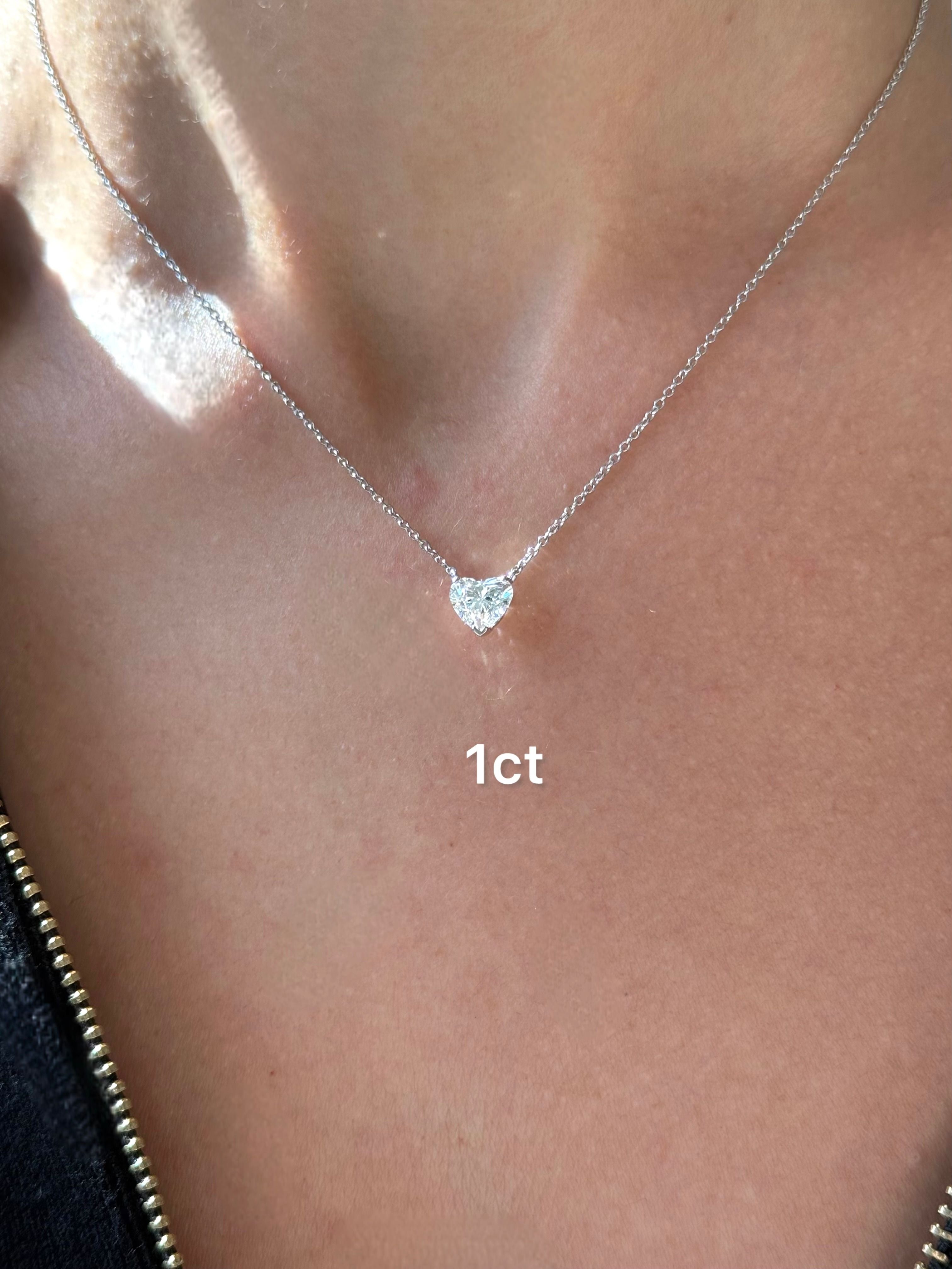 Lab Grown Heart Shape Diamond Pendant