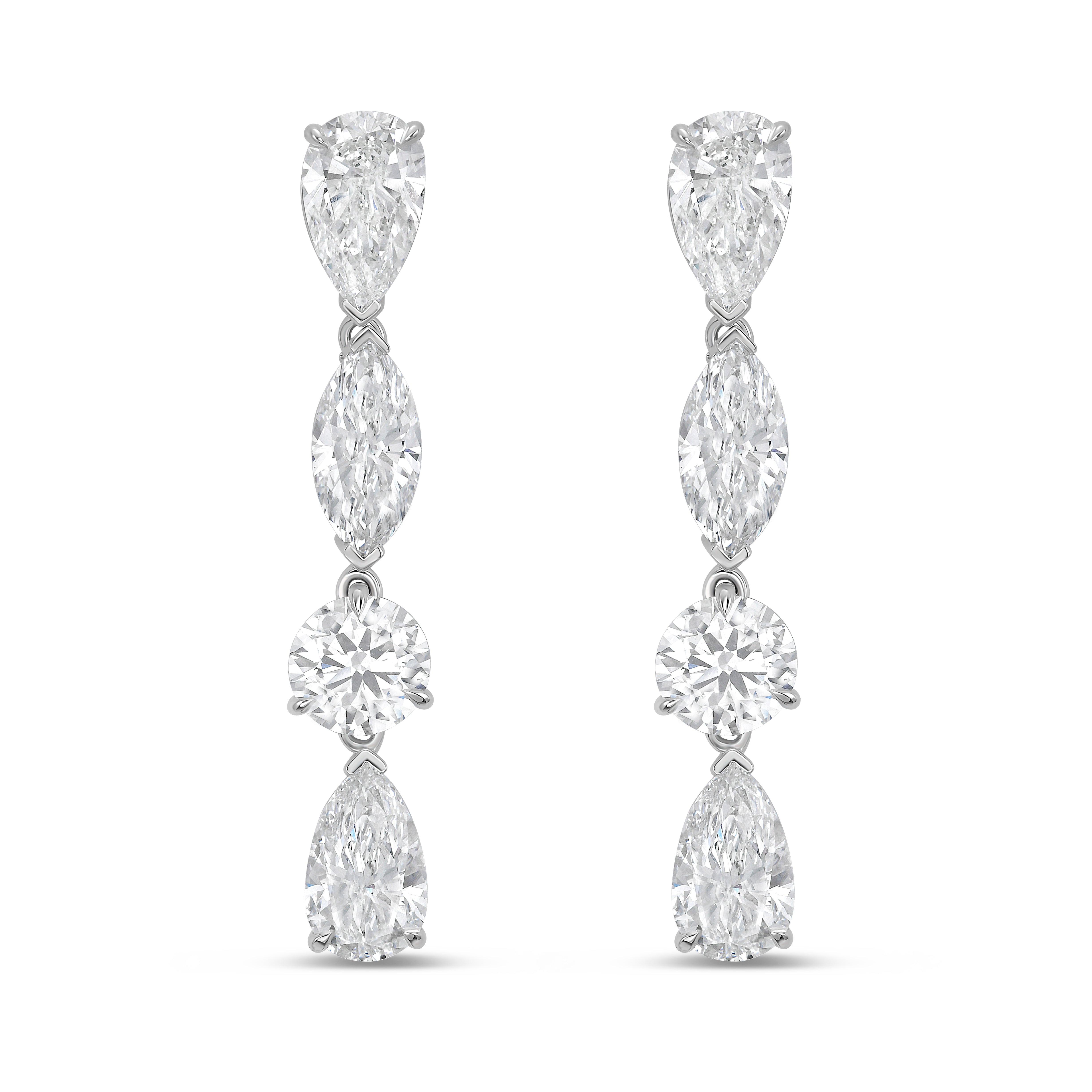 Lab Grown Multi Shaped Diamond Earrings