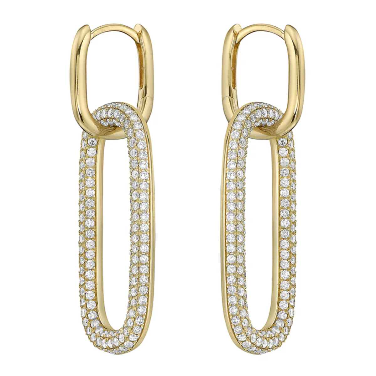 Diamond Link Drop Earring