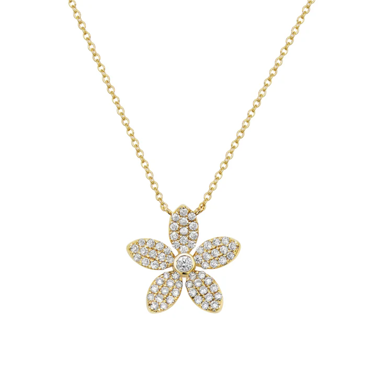 Diamond Summer Flower Necklace