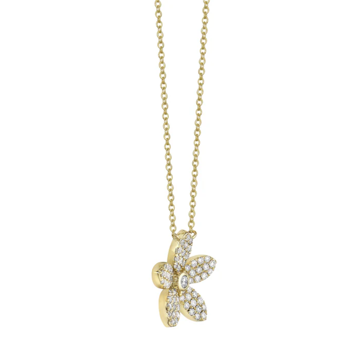 Diamond Summer Flower Necklace