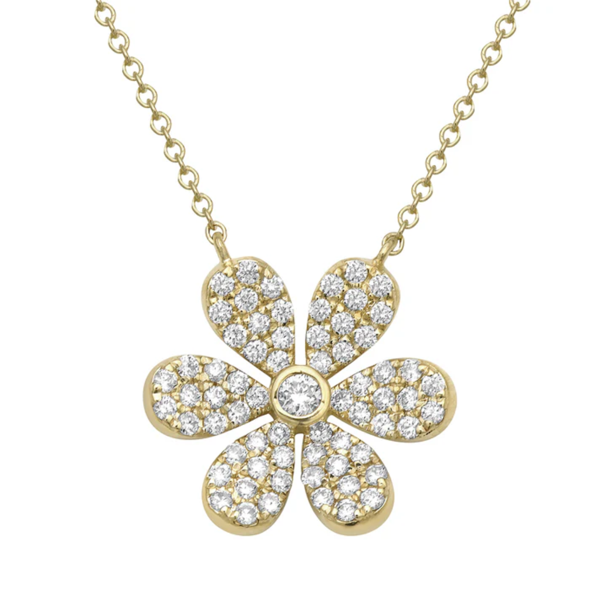 Diamond Flower Necklace