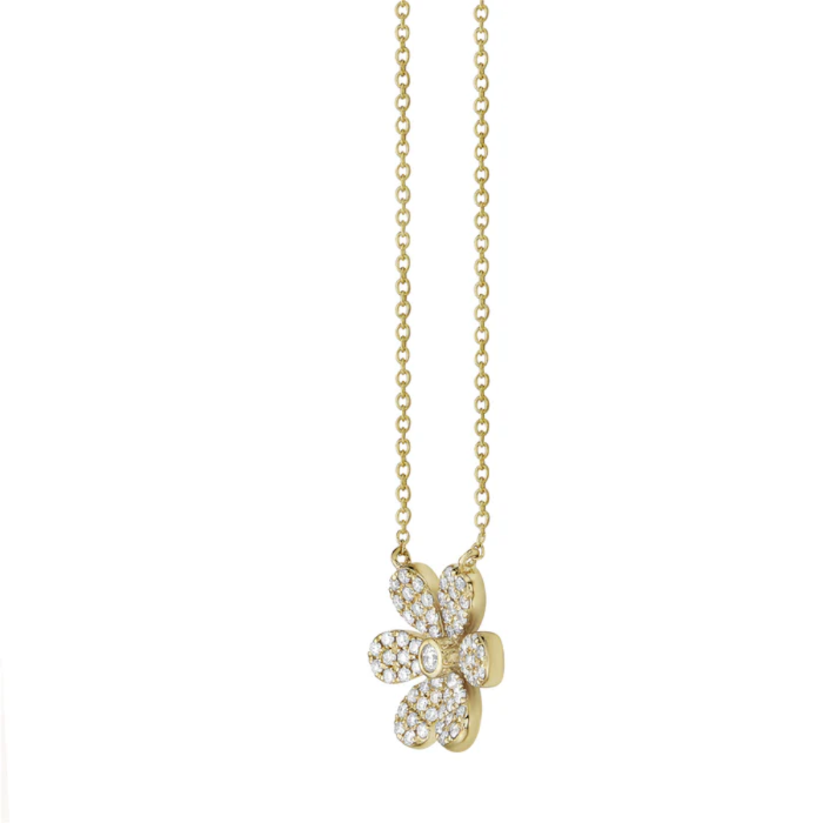 Diamond Flower Necklace