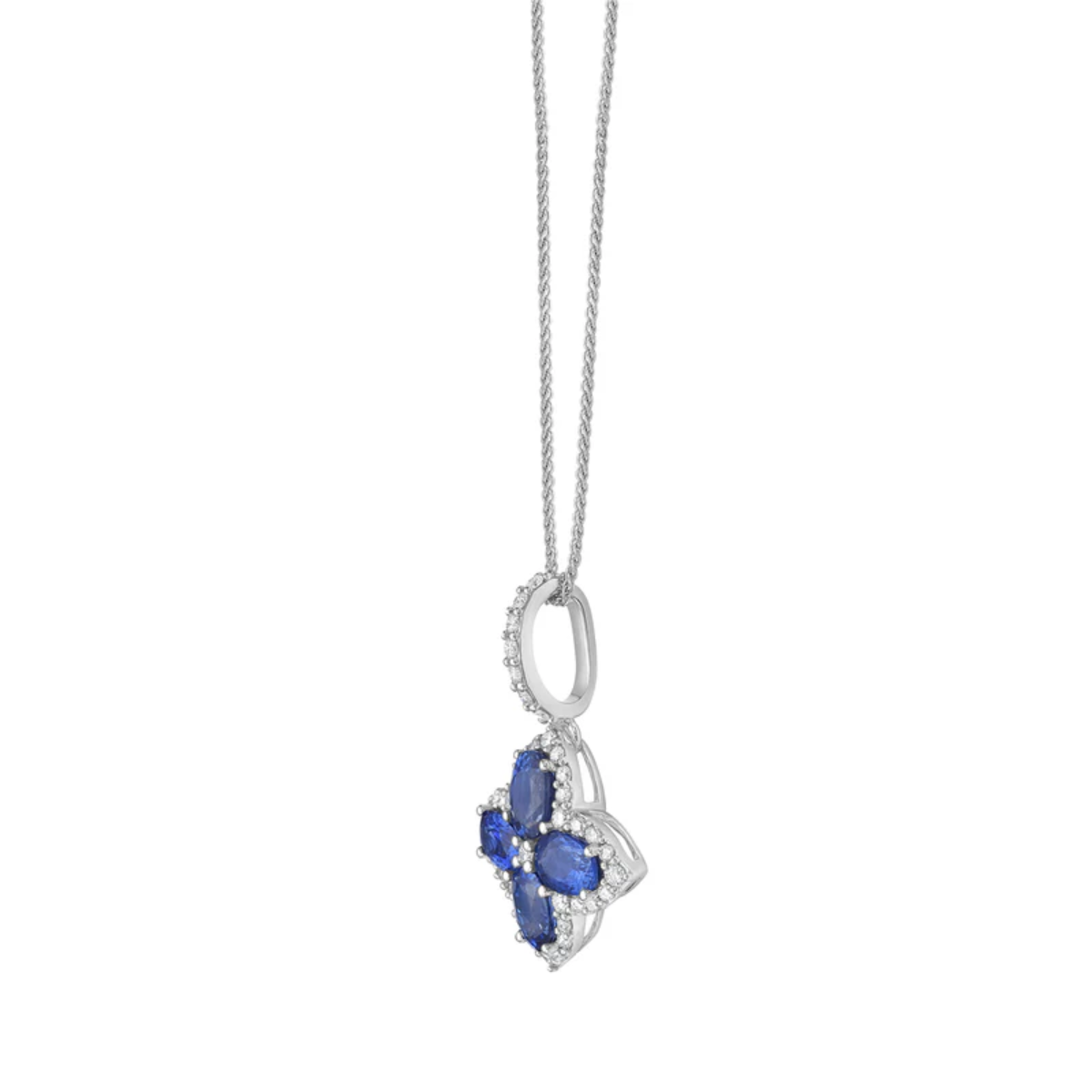 Diamond Sapphire Motif Pendant