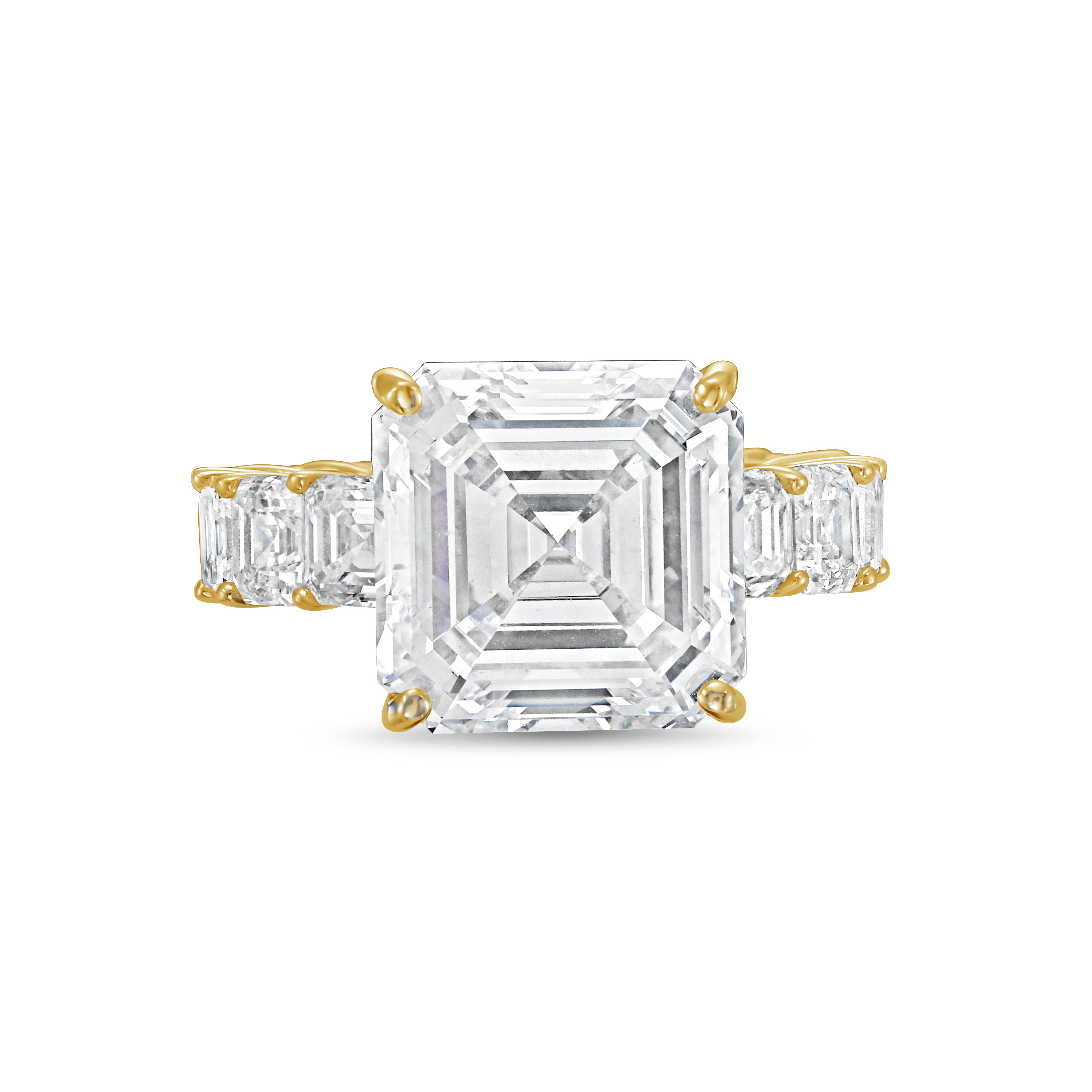 Lab Grown Asscher Diamond Engagement Ring