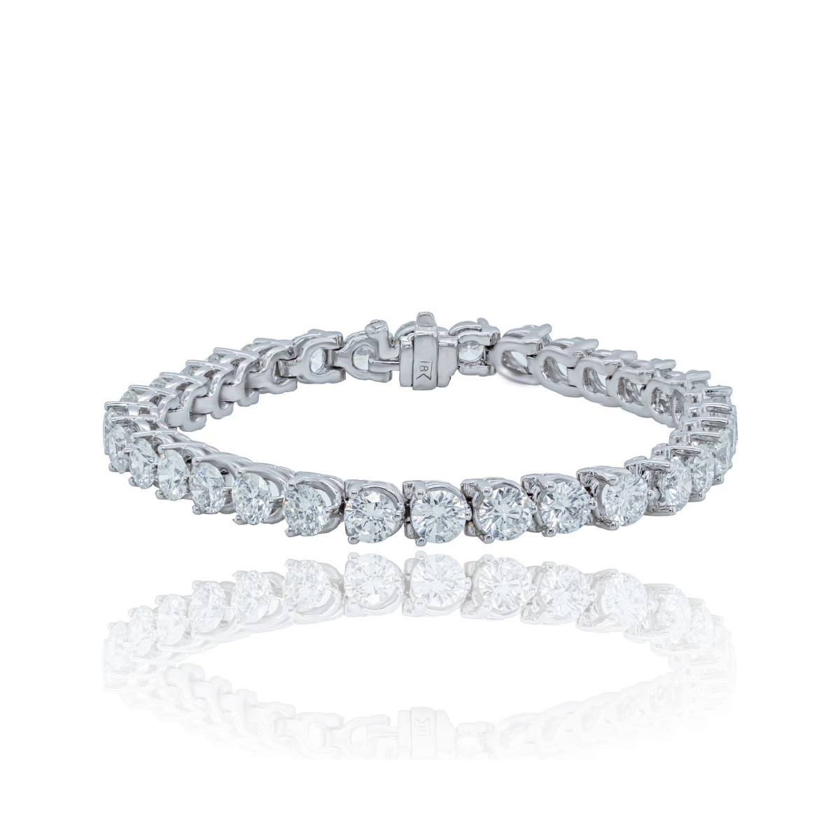 7.85cts 3 Prong Round Tennis Bracelet