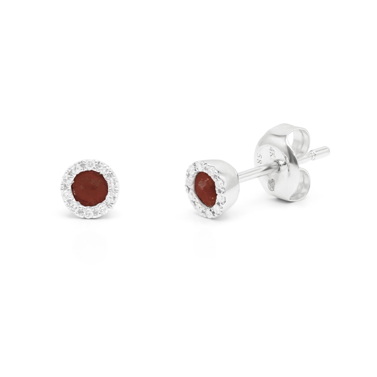 Mini Ruby Halo Studs